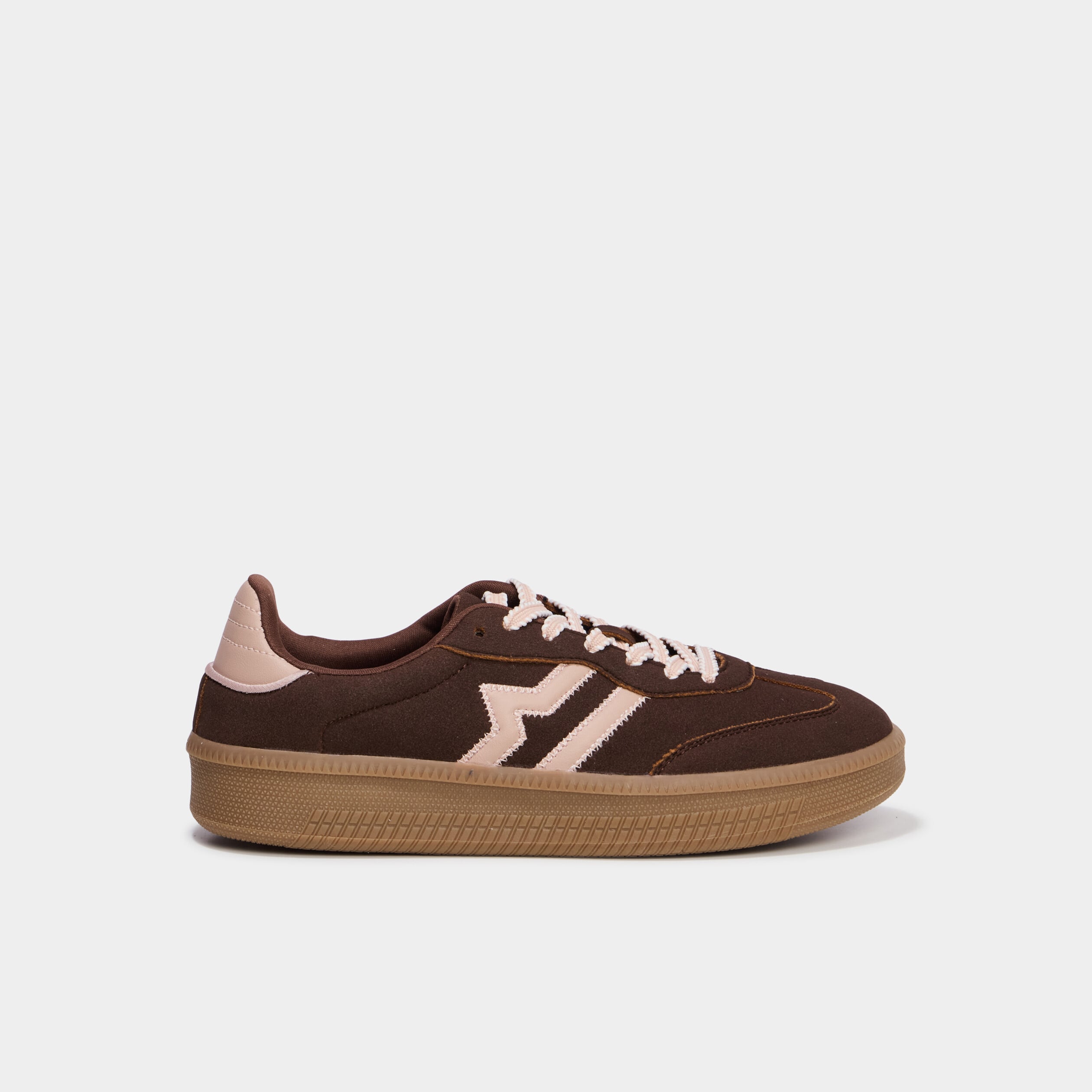 Baskets &agrave; lacets bordeaux femme