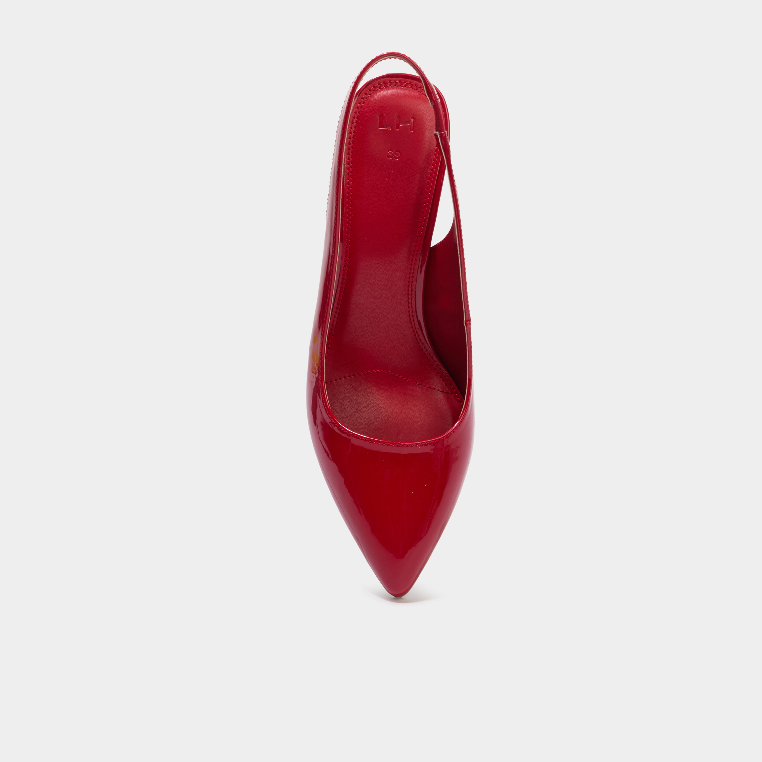 Escarpins &agrave; talons bouts pointus rouge femme