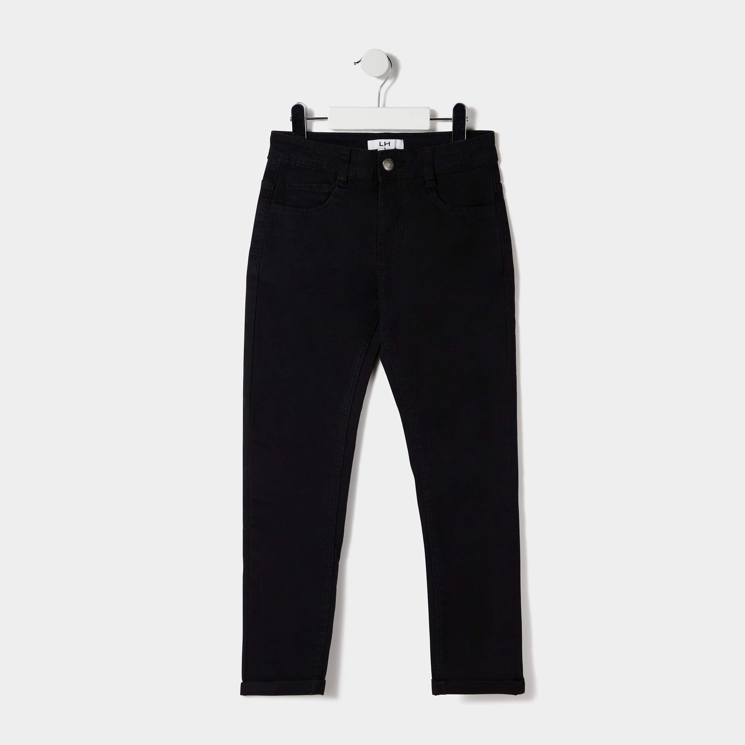 Pantalon regular avec poches noir garçon