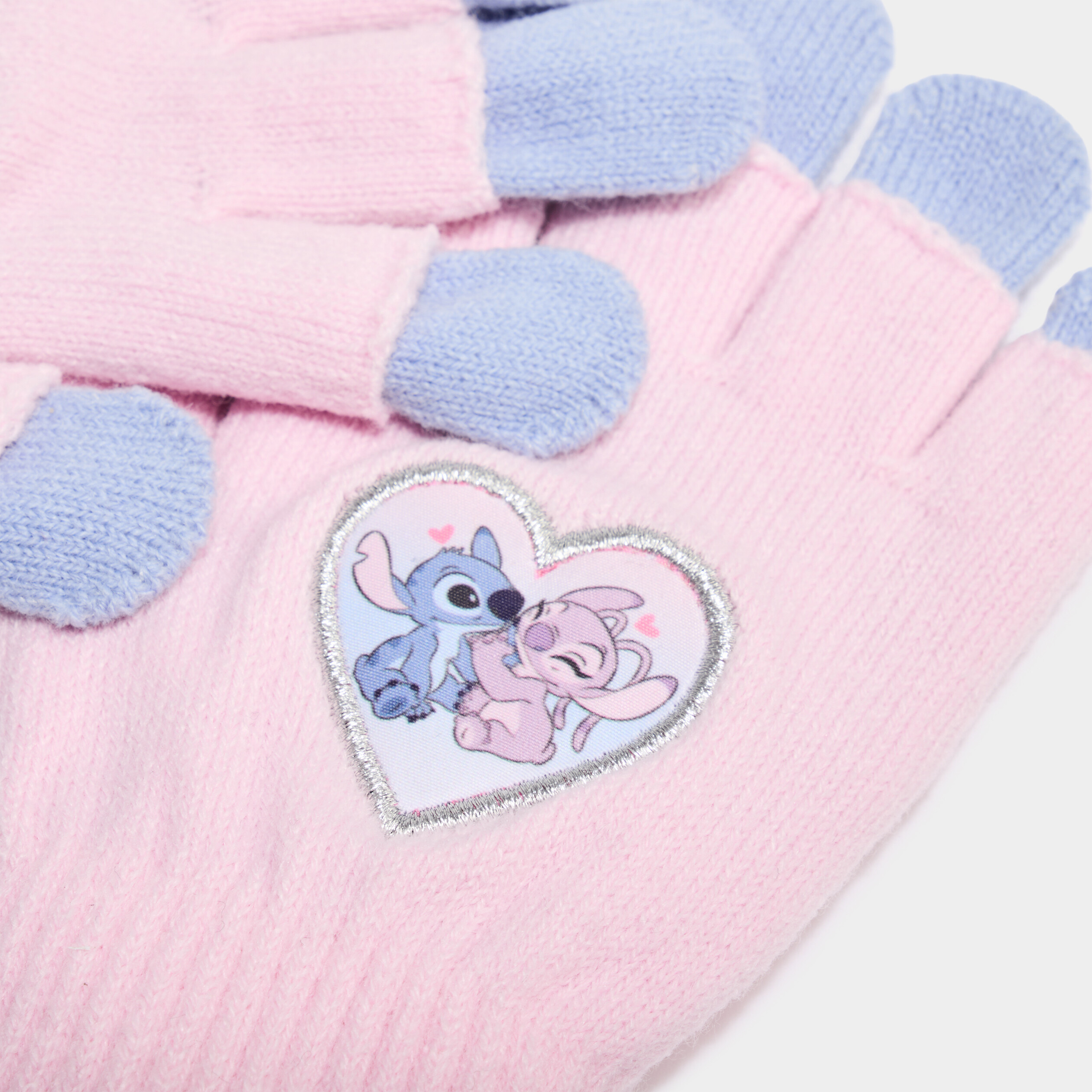 Gants 2-en-1 Stitch rose fille
