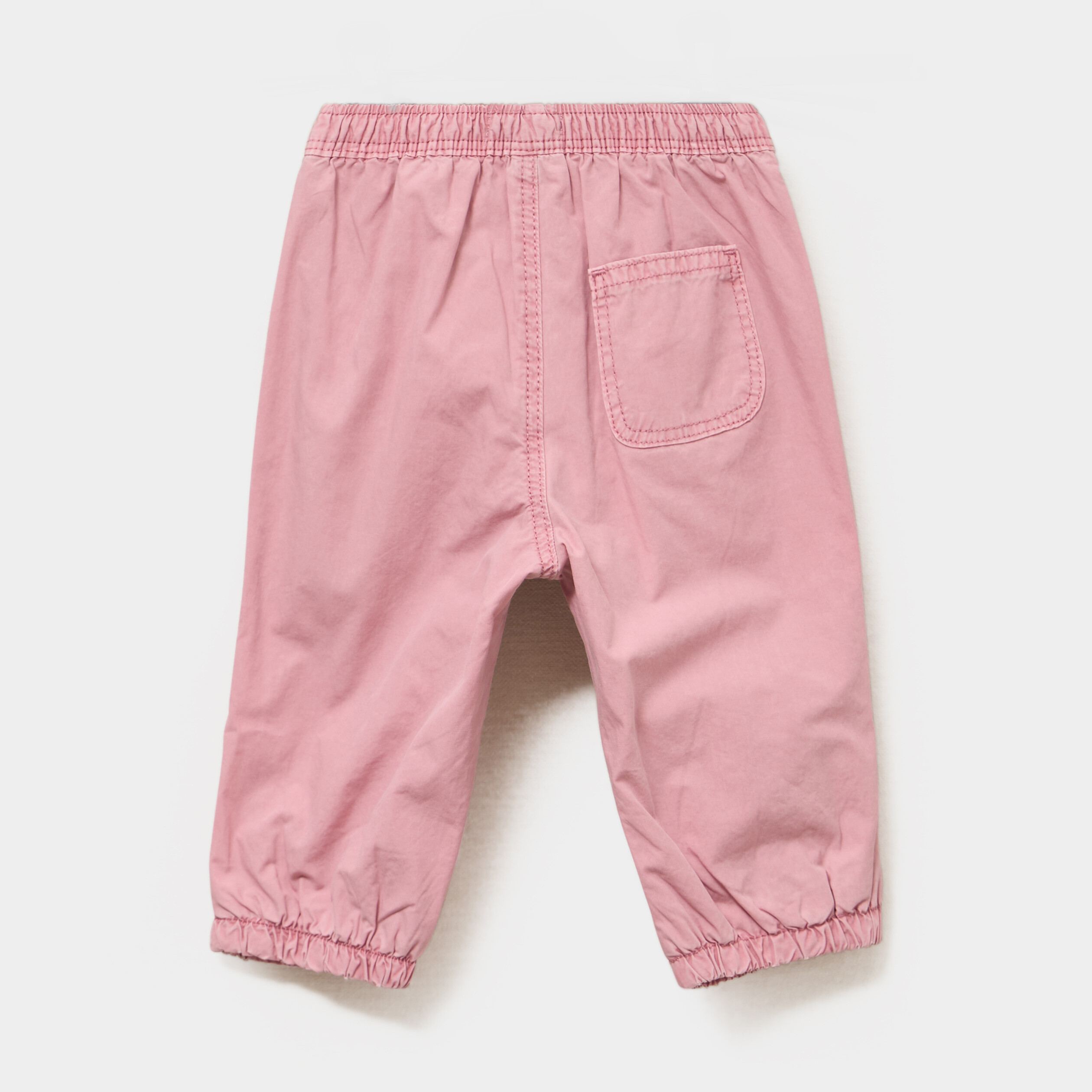 Pantalon jogger doublage coton vieux rose b&eacute;b&eacute; fille