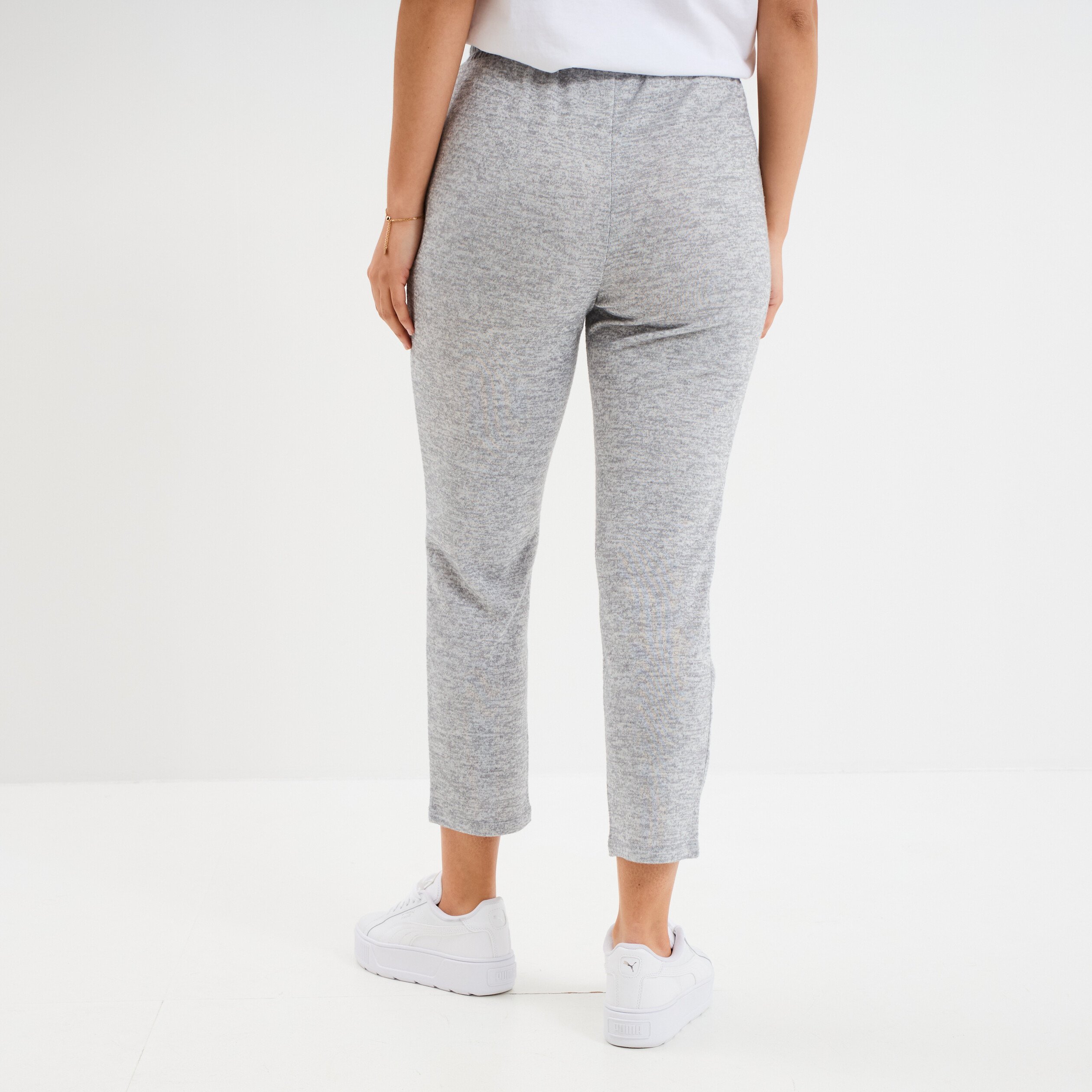 pantalon jogging 78eme gris clair femme Pantalon jogging 7/8ème gris clair femme