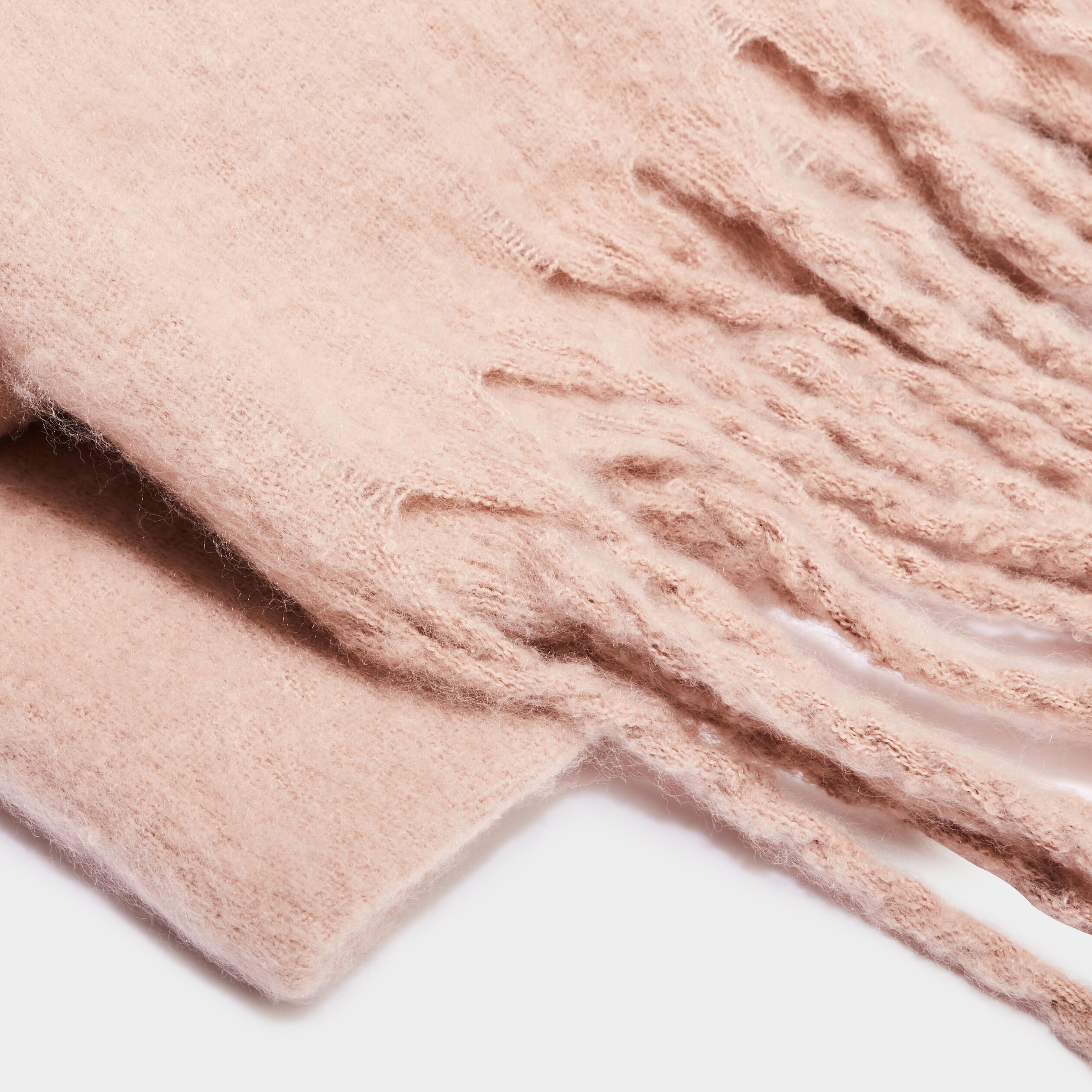 &Eacute;charpe &agrave; franges taupe femme