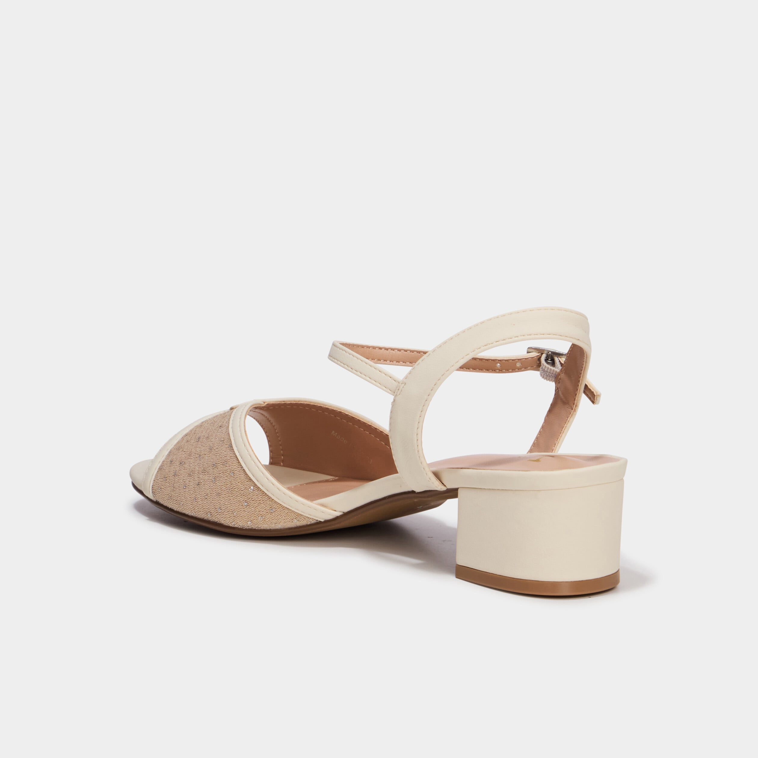 Sandales &agrave; talons blanc femme