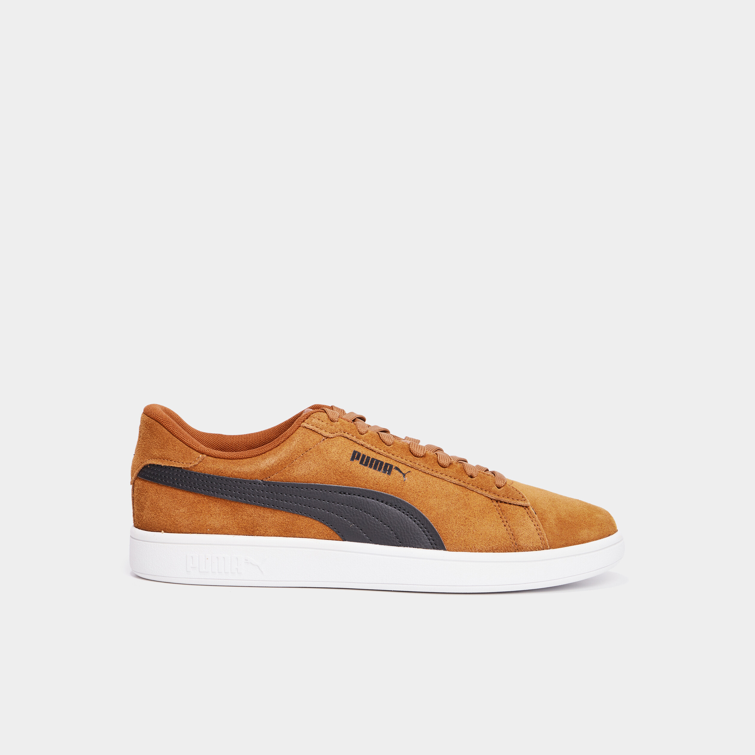 Baskets cuir su&eacute;dine Puma Smash V3 camel homme