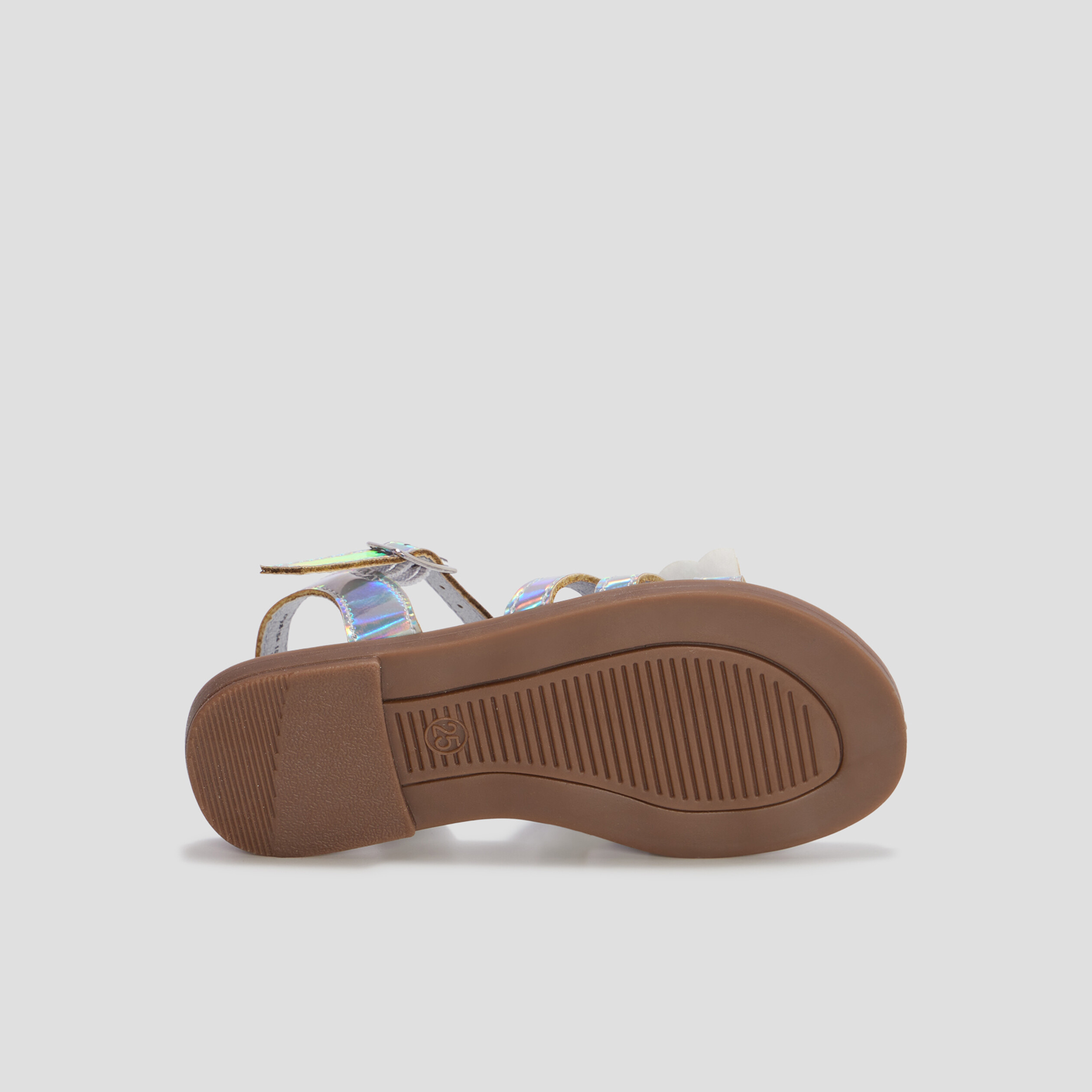 sandales holographiques gris argent fille Sandales holographiques gris argent fille
