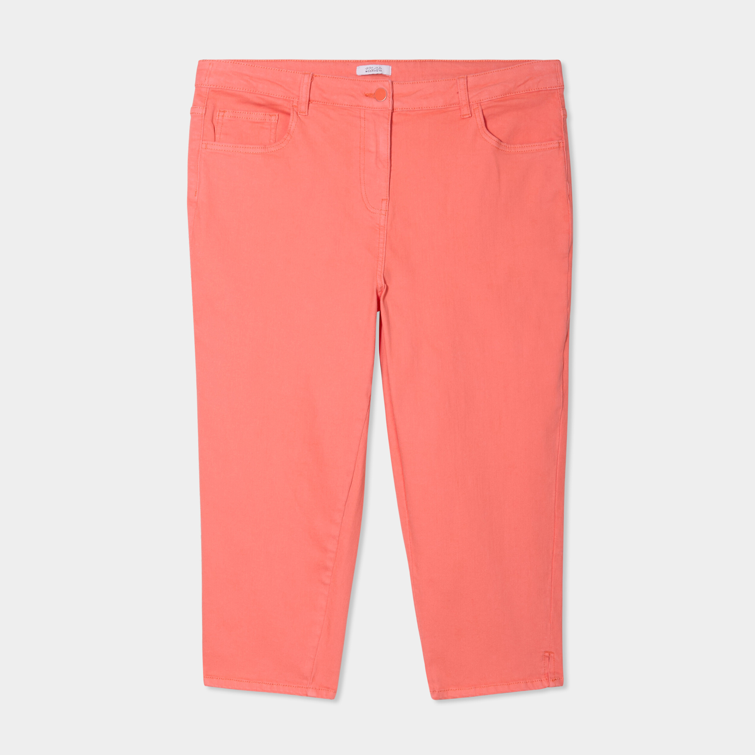 pantalon corsaire skinny taille haute rose corail femmegt Pantalon corsaire skinny taille haute rose corail femme grande taille