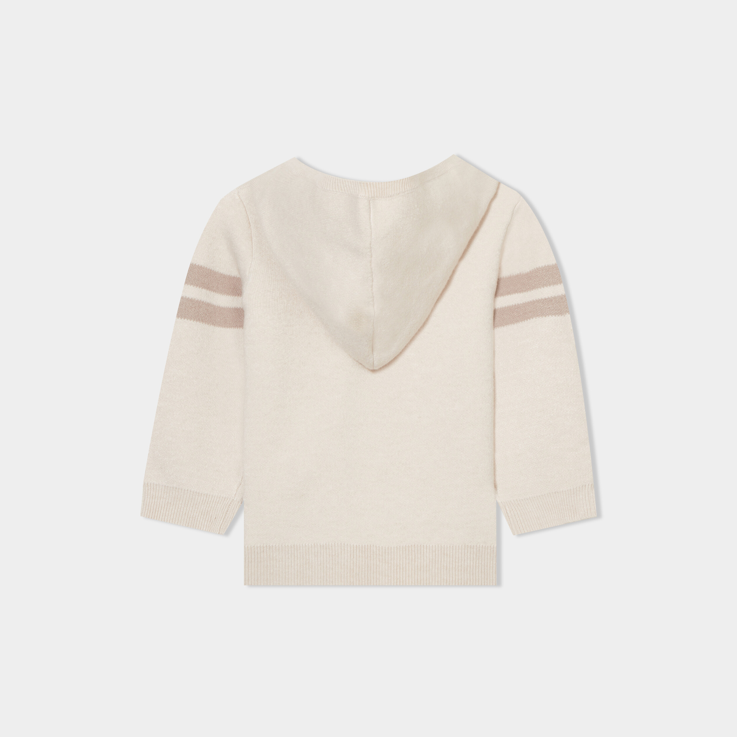pull a capuche manches longues creeks beige bebeg Pull à capuche manches longues Creeks beige bébé garçon