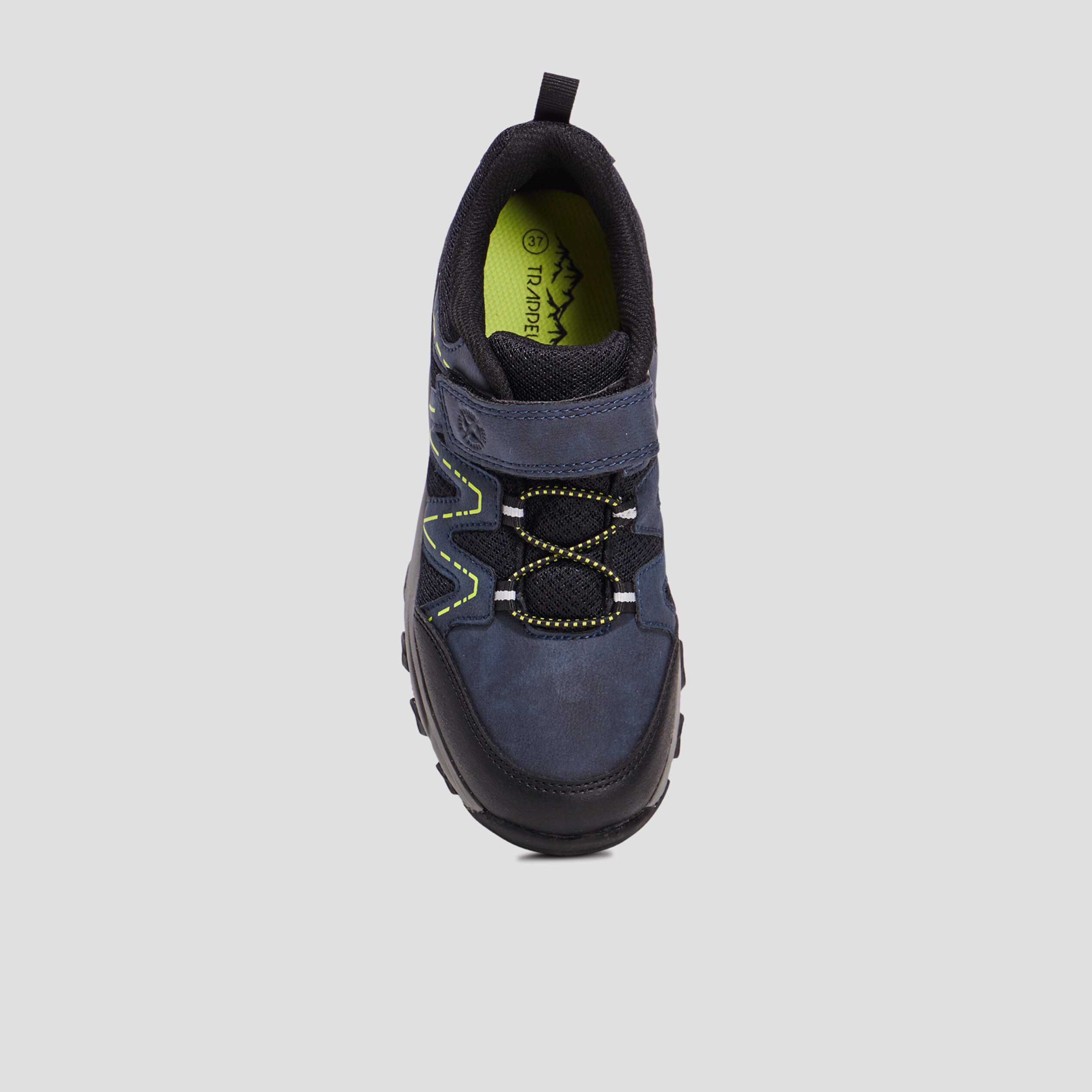 Baskets running à scratchs Trappeur bleu marine garçon