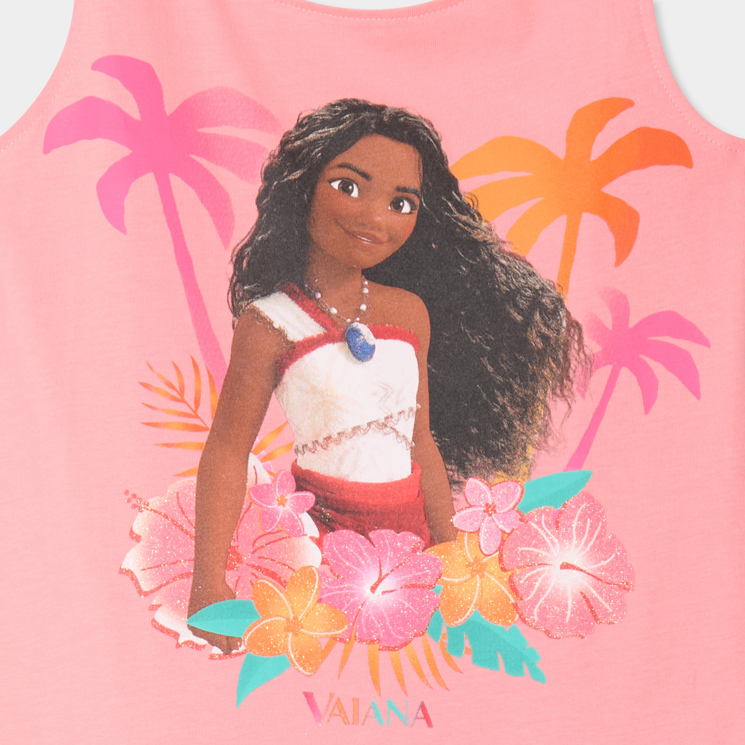 robe ouverture dos evasee vaiana orange corail fille Robe ouverture dos évasée Vaiana orange corail fille