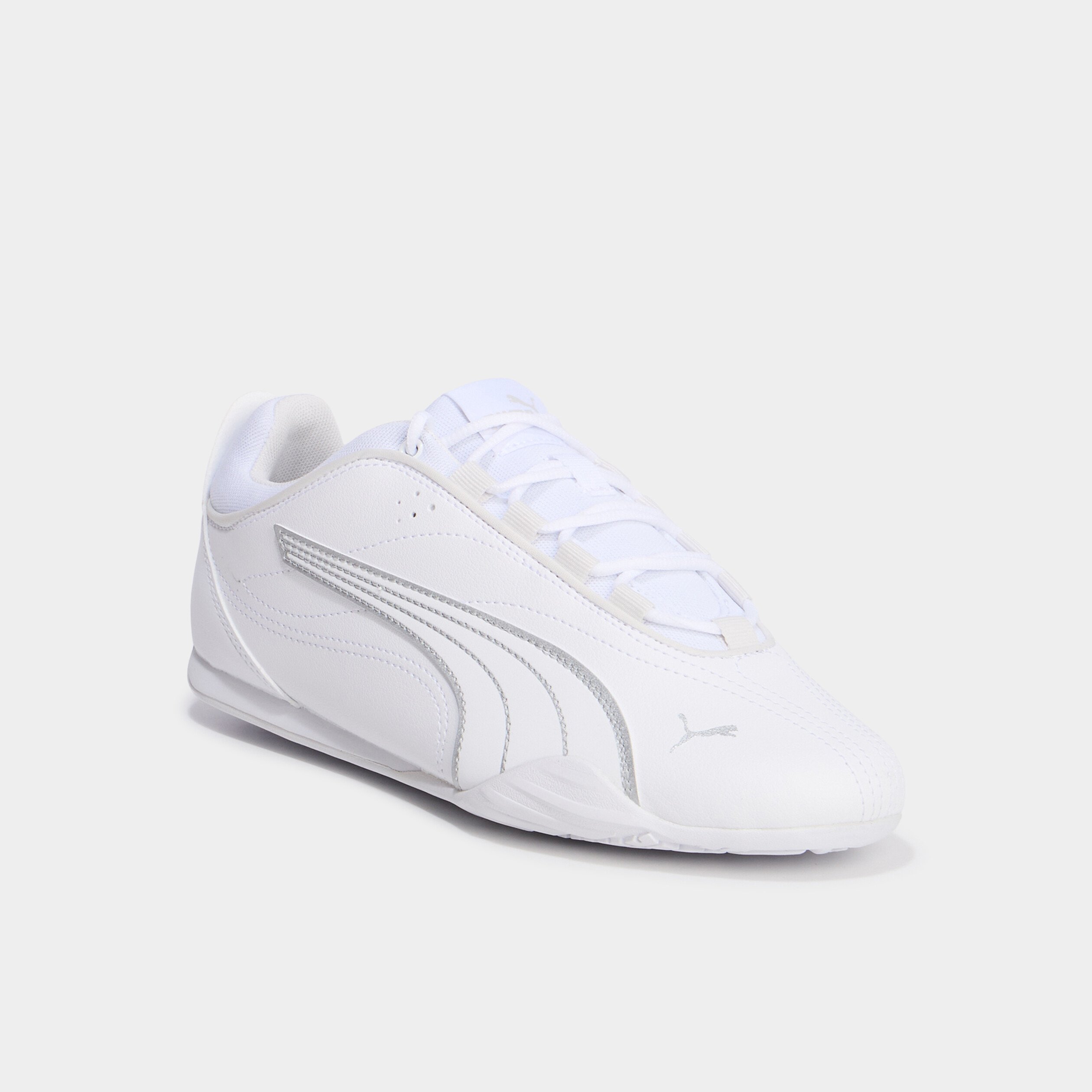 tennis basses lacets elastiques puma blanc femme Tennis basses lacets élastiqués Puma blanc femme