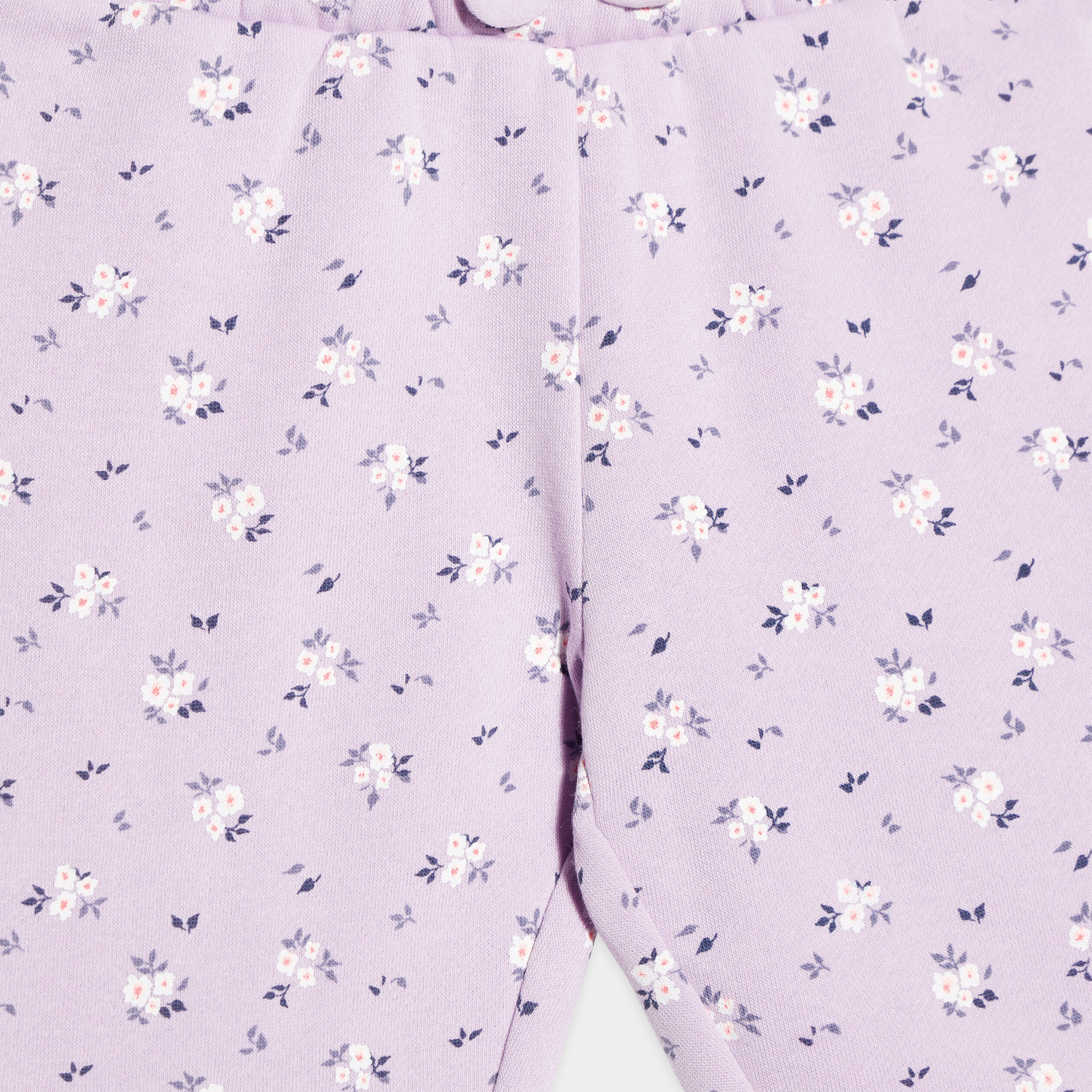 Pantalon jogging molletonné avec noeud parme bébé fille