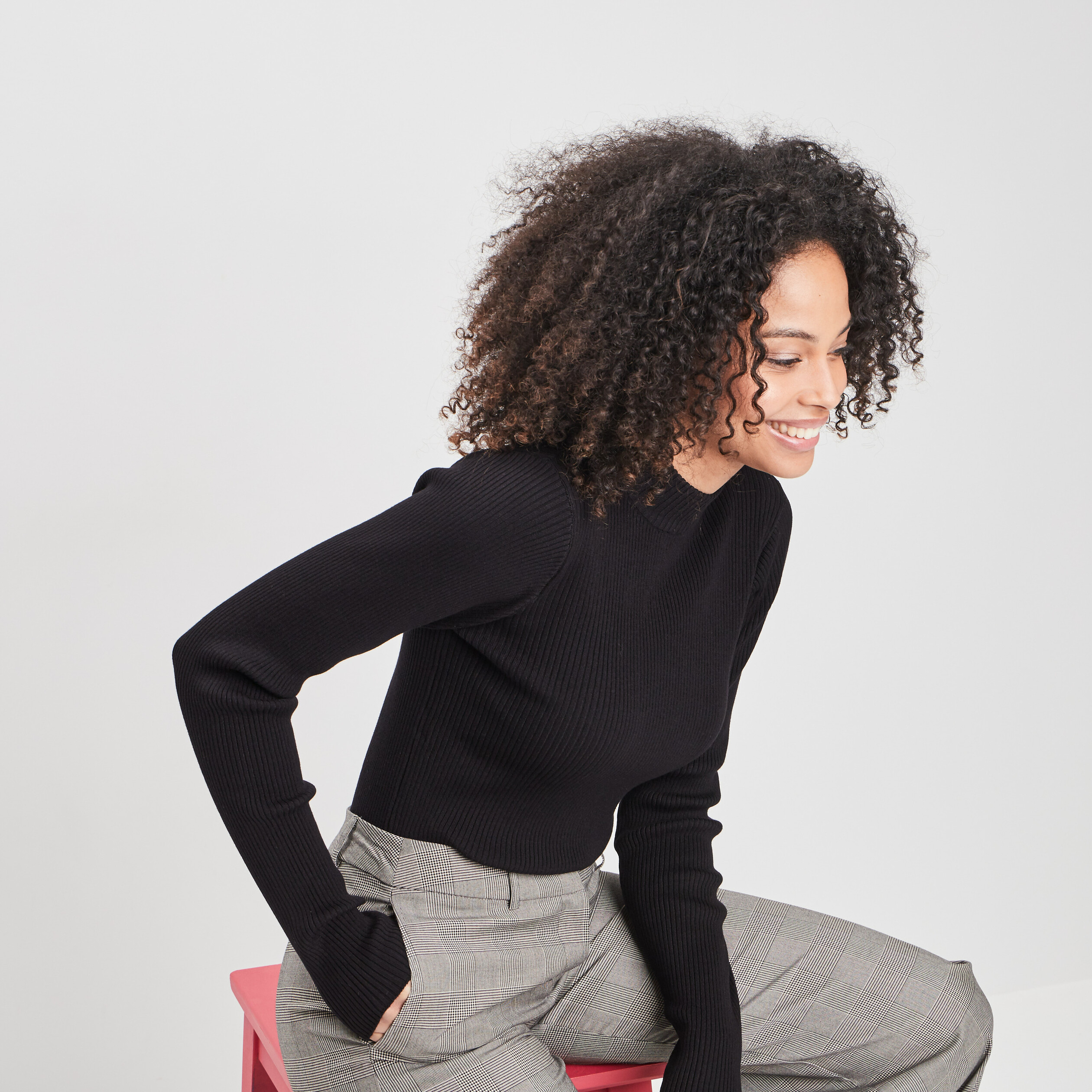pull avec col montant noir femme Pull avec col montant noir femme