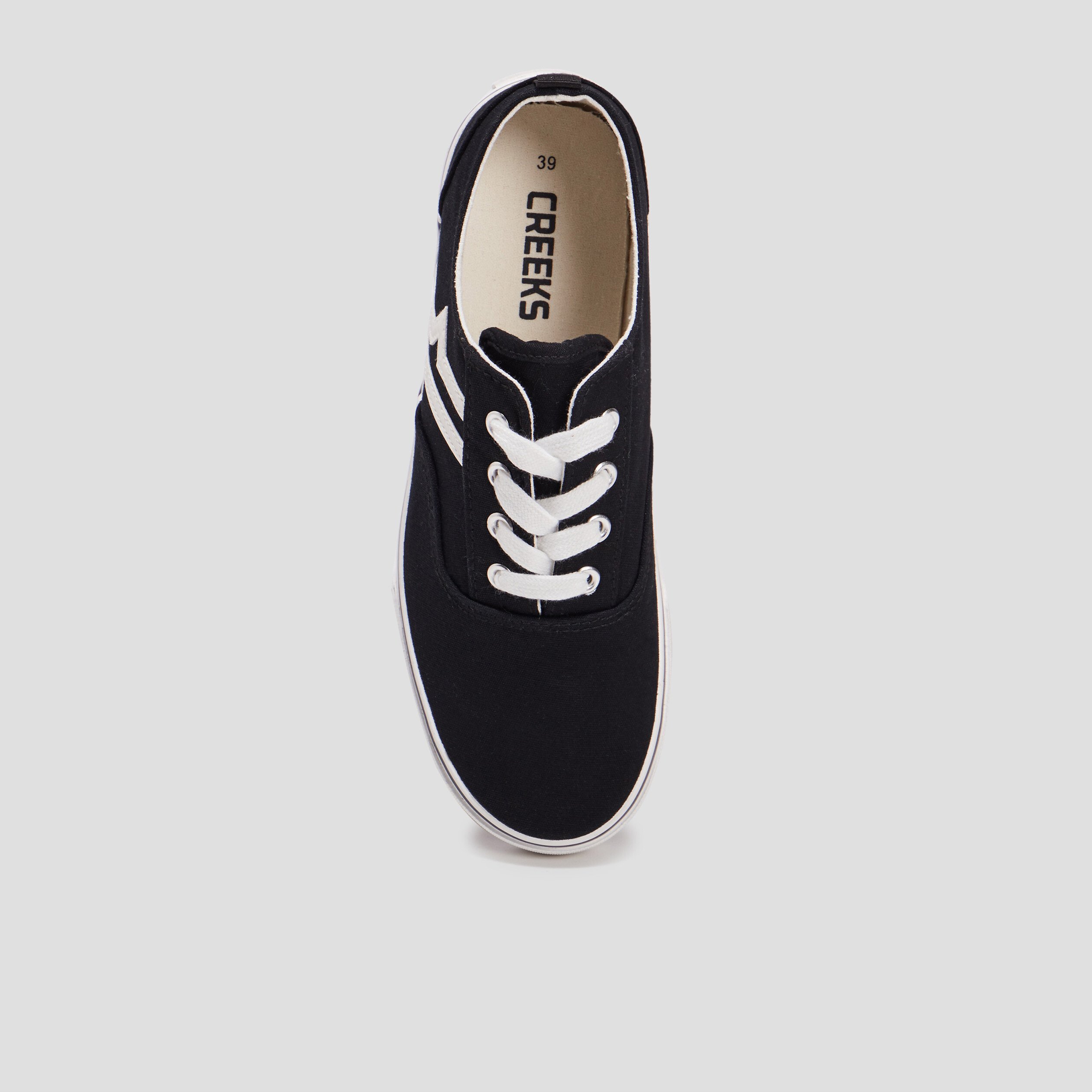 tennis en toile a lacets creeks noir femme Tennis en toile à lacets Creeks noir femme
