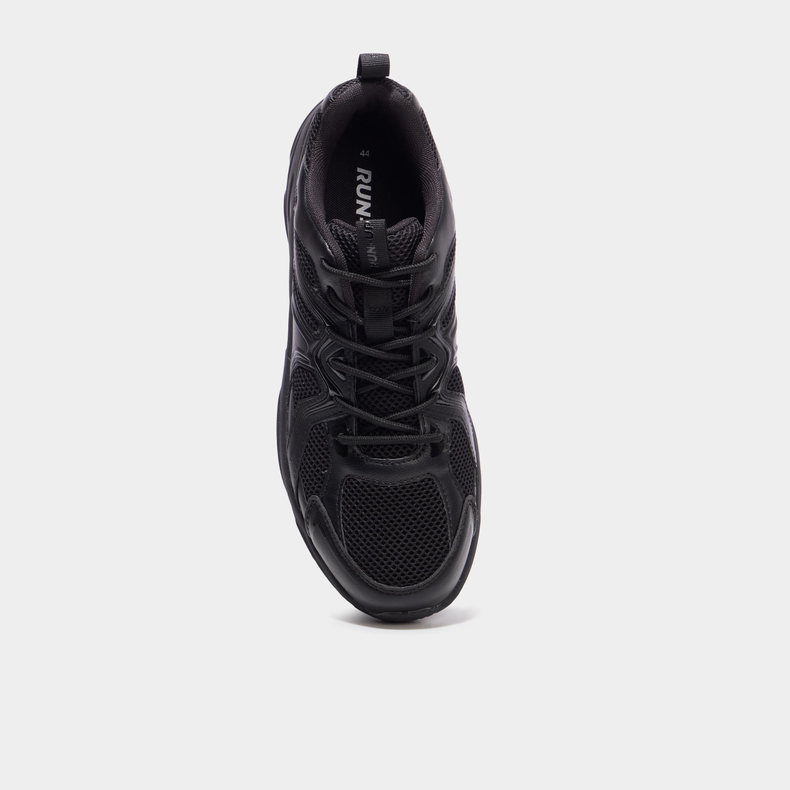 Baskets running &agrave; lacets noir homme