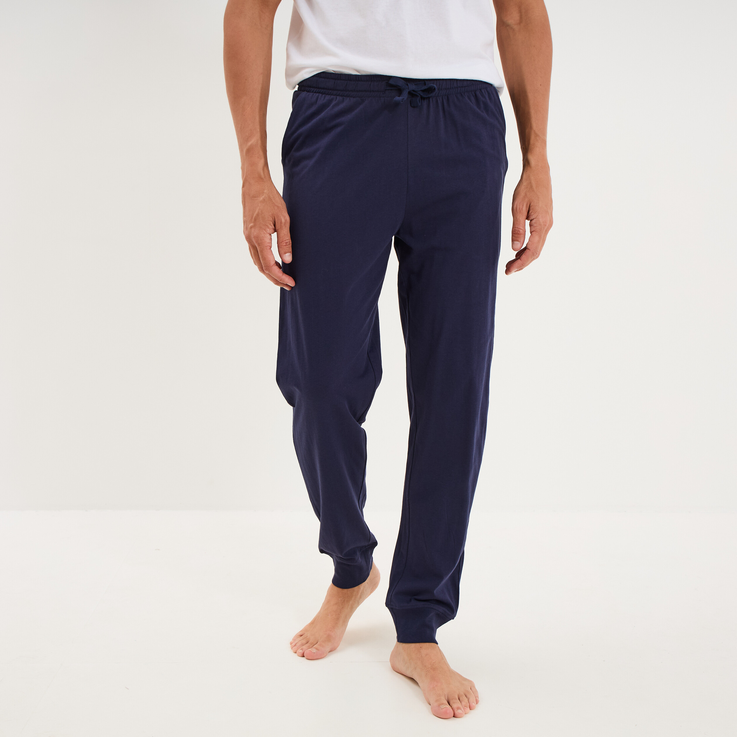 Lot 2 pantalons de pyjama coton bleu homme