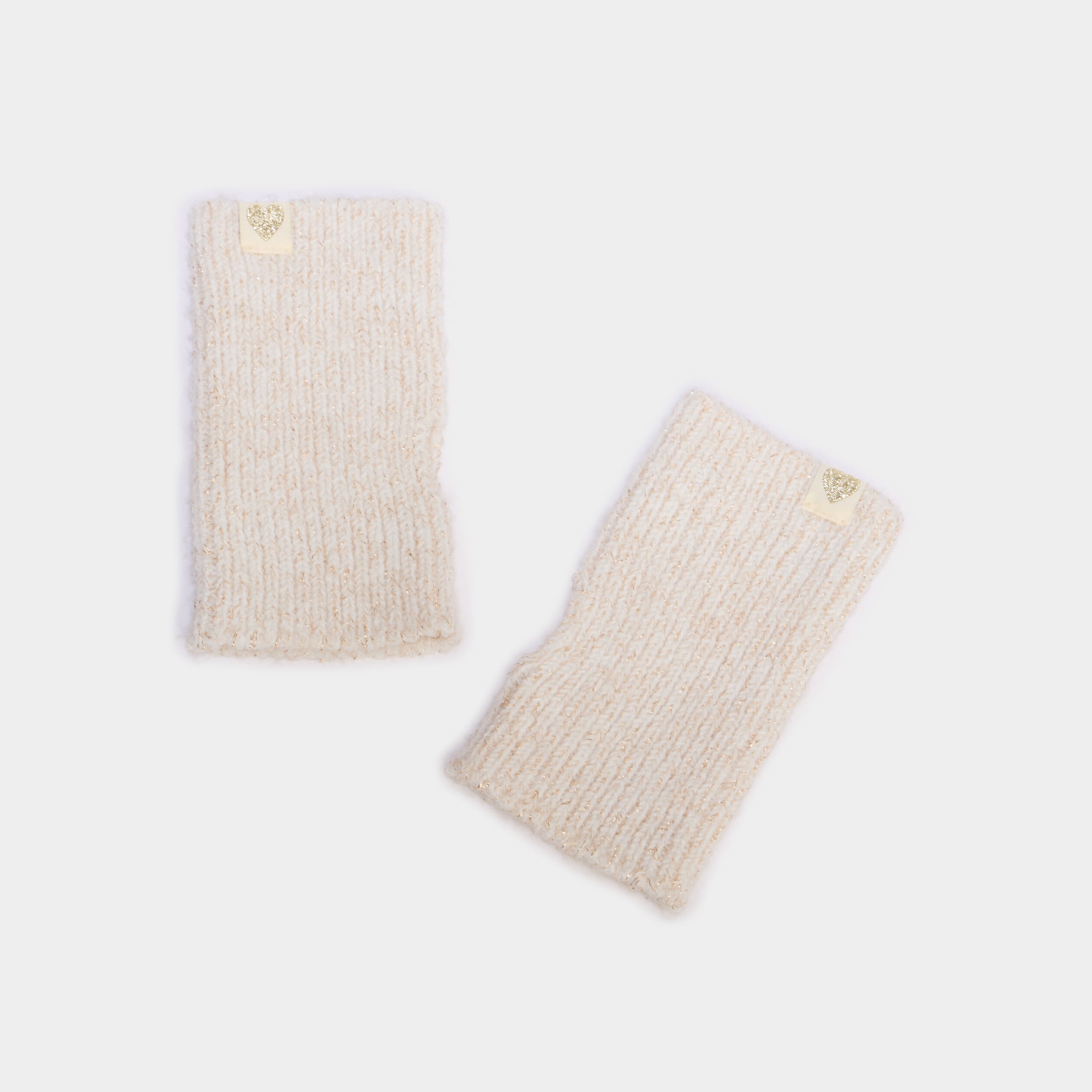 Mitaines tricot ivoire fille