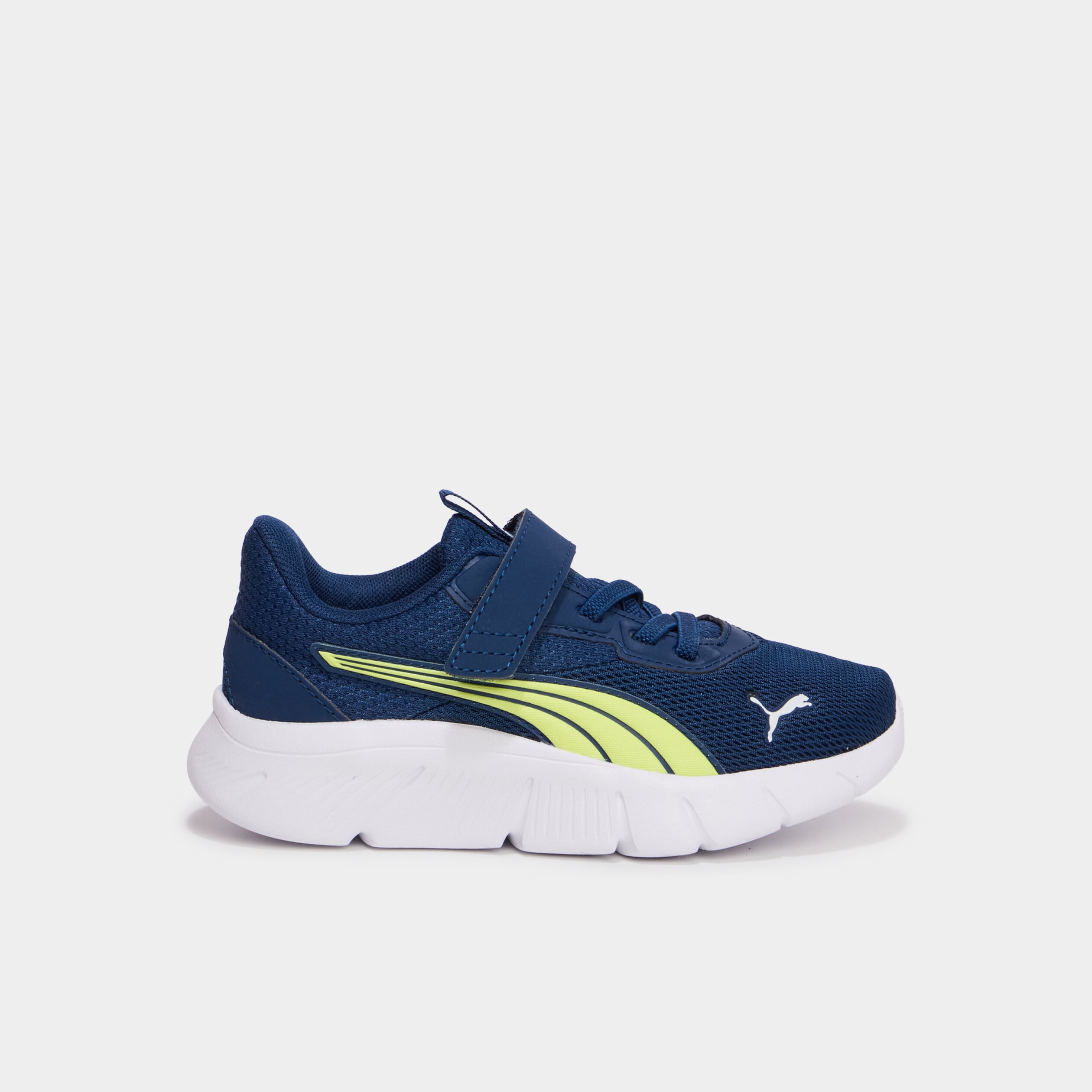 Baskets running scratchs Puma FlexFocus jaune citron gar&ccedil;on