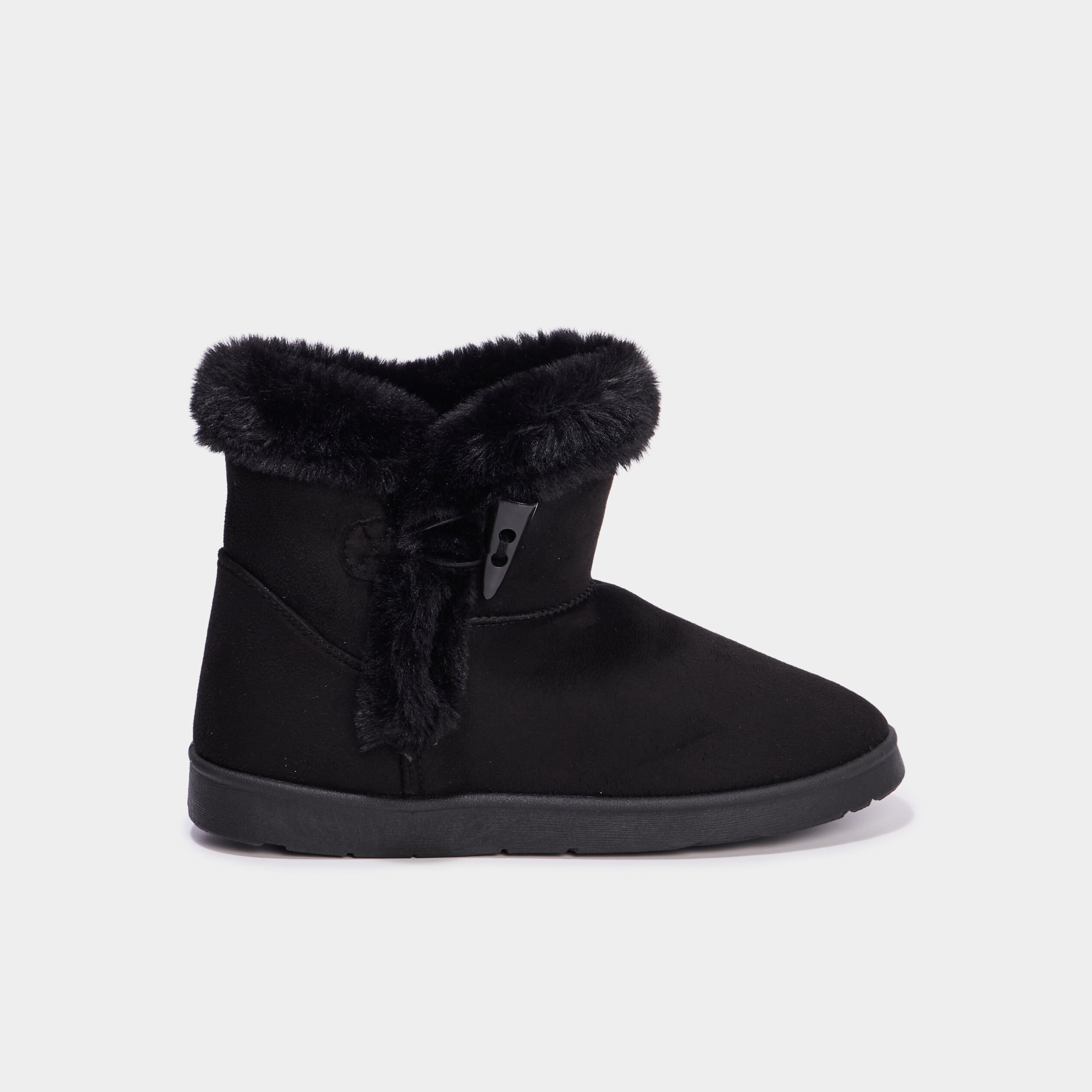 Bottines fourr&eacute;es noir femme