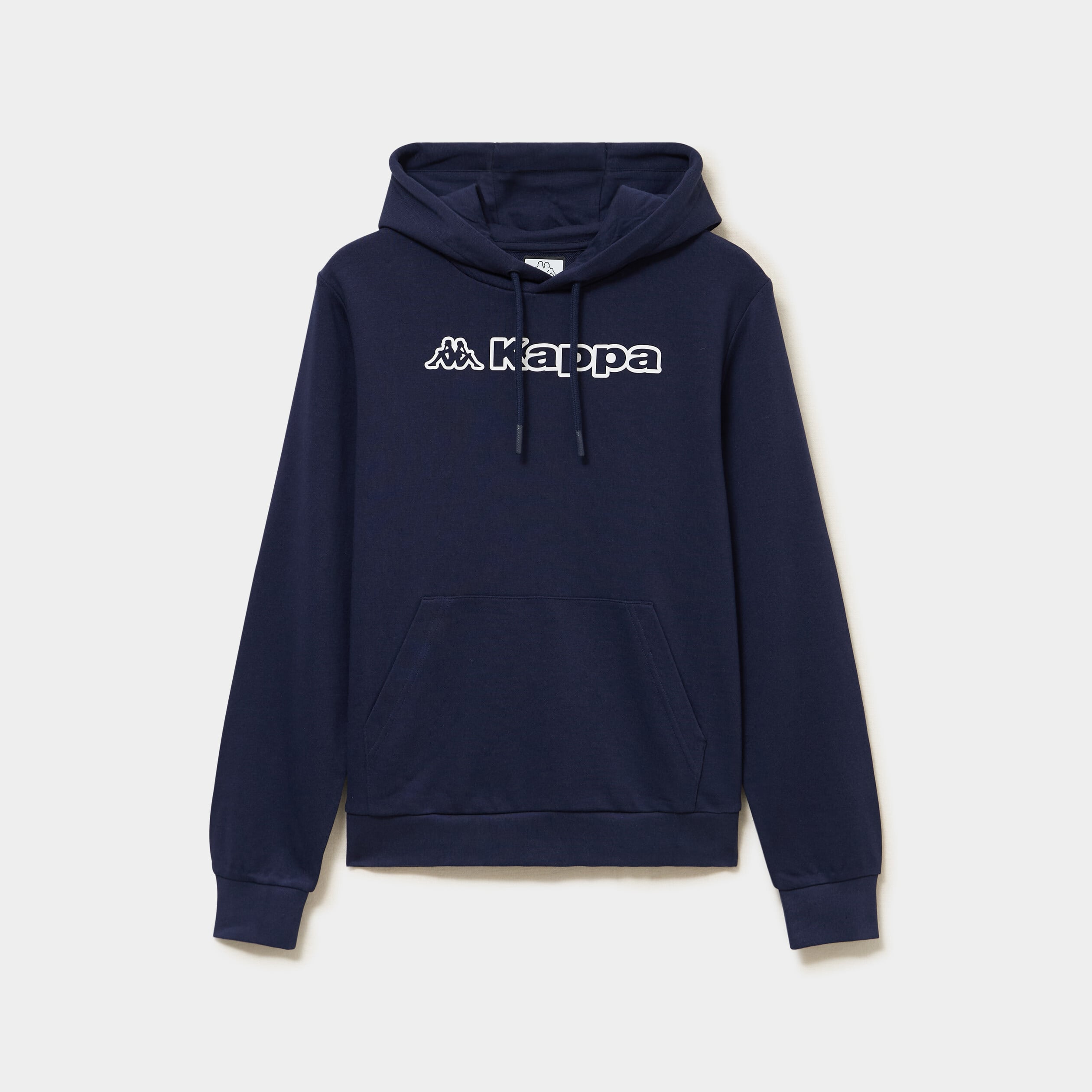 Sweat hoodie droit molleton Kappa bleu marine homme