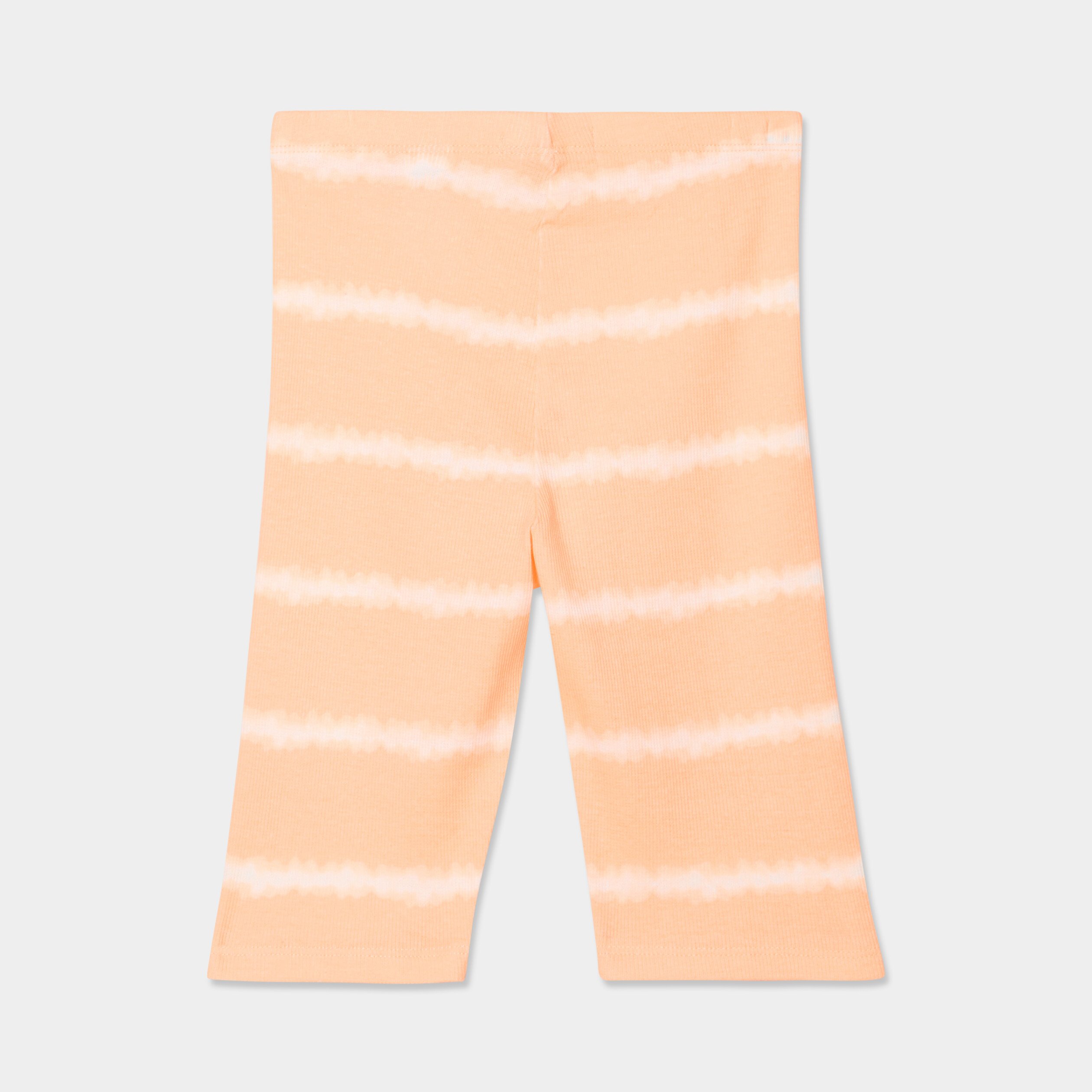 legging cycliste cotele coton orange fluo fille Legging cycliste côtelé coton orange fluo fille