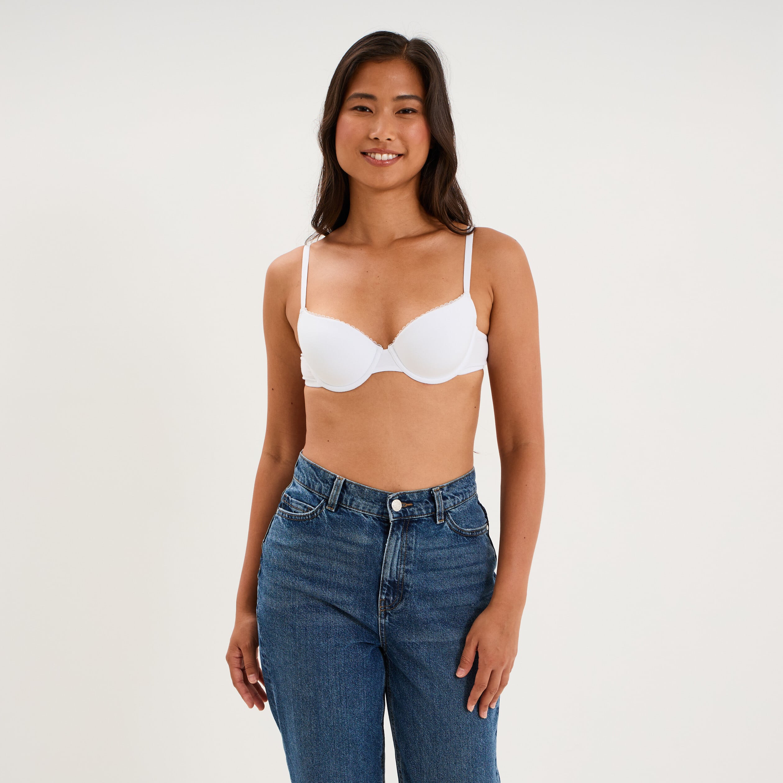 Soutien-gorge padd&eacute; embo&icirc;tant blanc femme