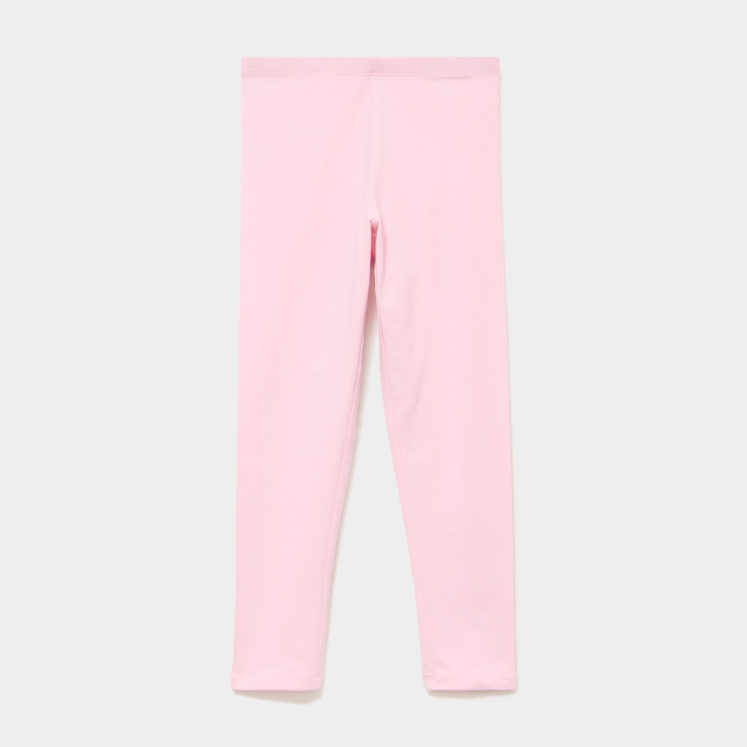 Legging long coton taille &eacute;lastiqu&eacute;e rose clair fille