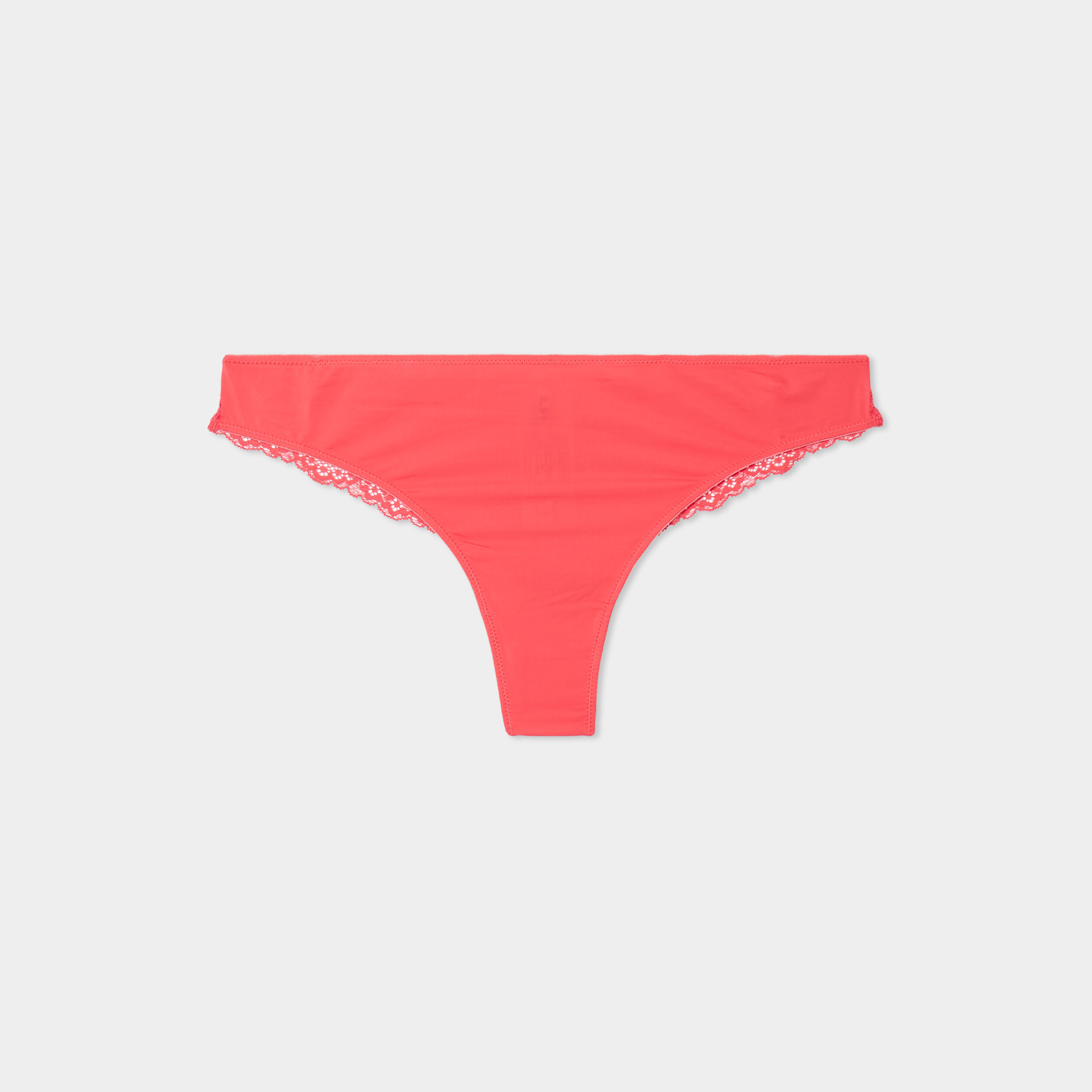tanga avec micro dentelle rose framboise femme Tanga avec micro dentelle rose framboise femme