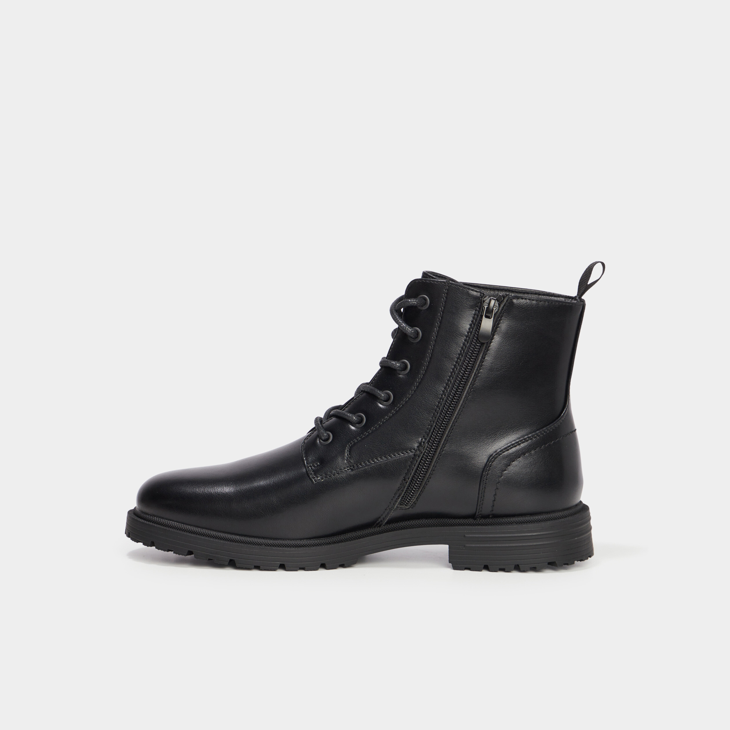 boots zippees effet similicuir noir homme Boots zippées effet similicuir noir homme