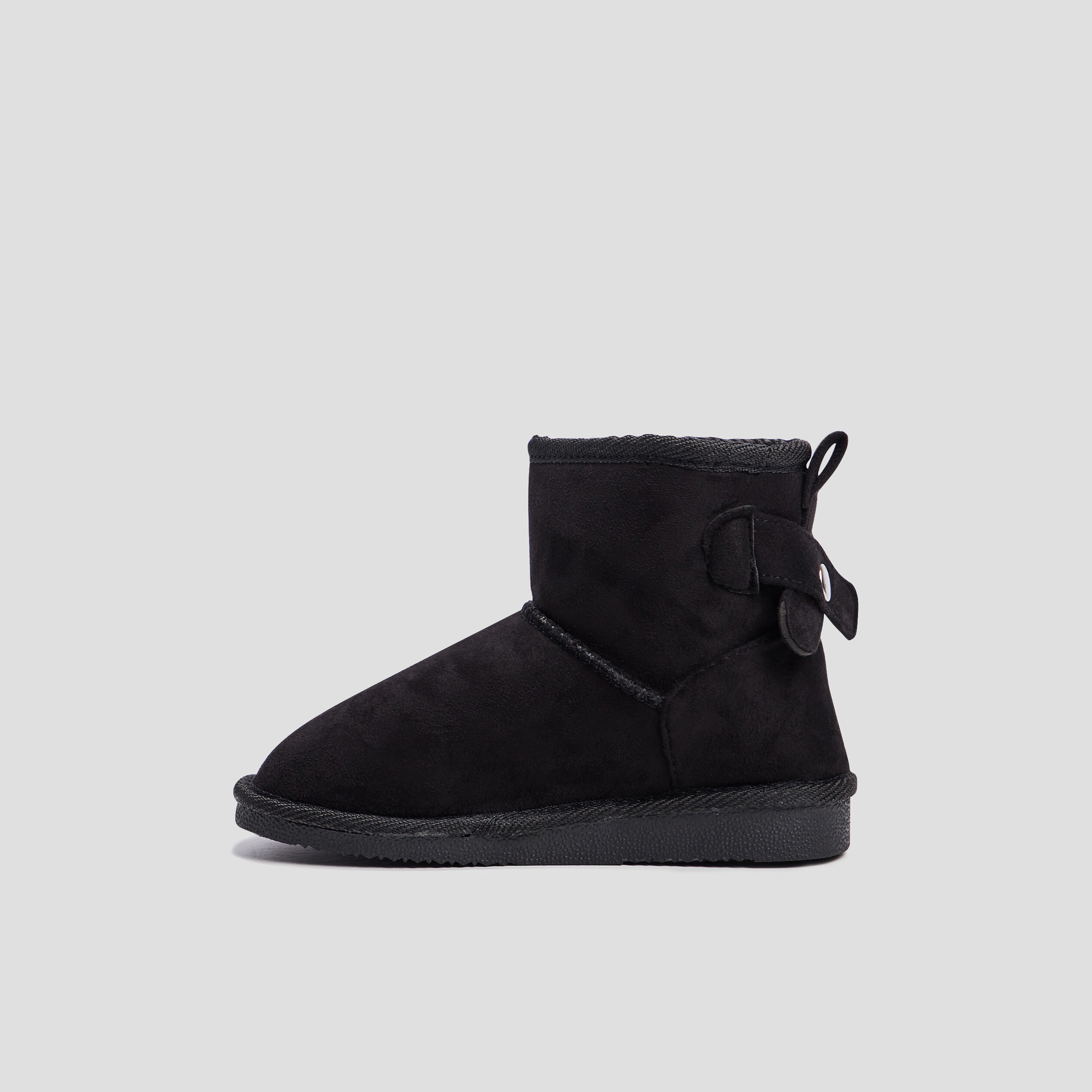 Bottines fourrées avec noeud noir fille