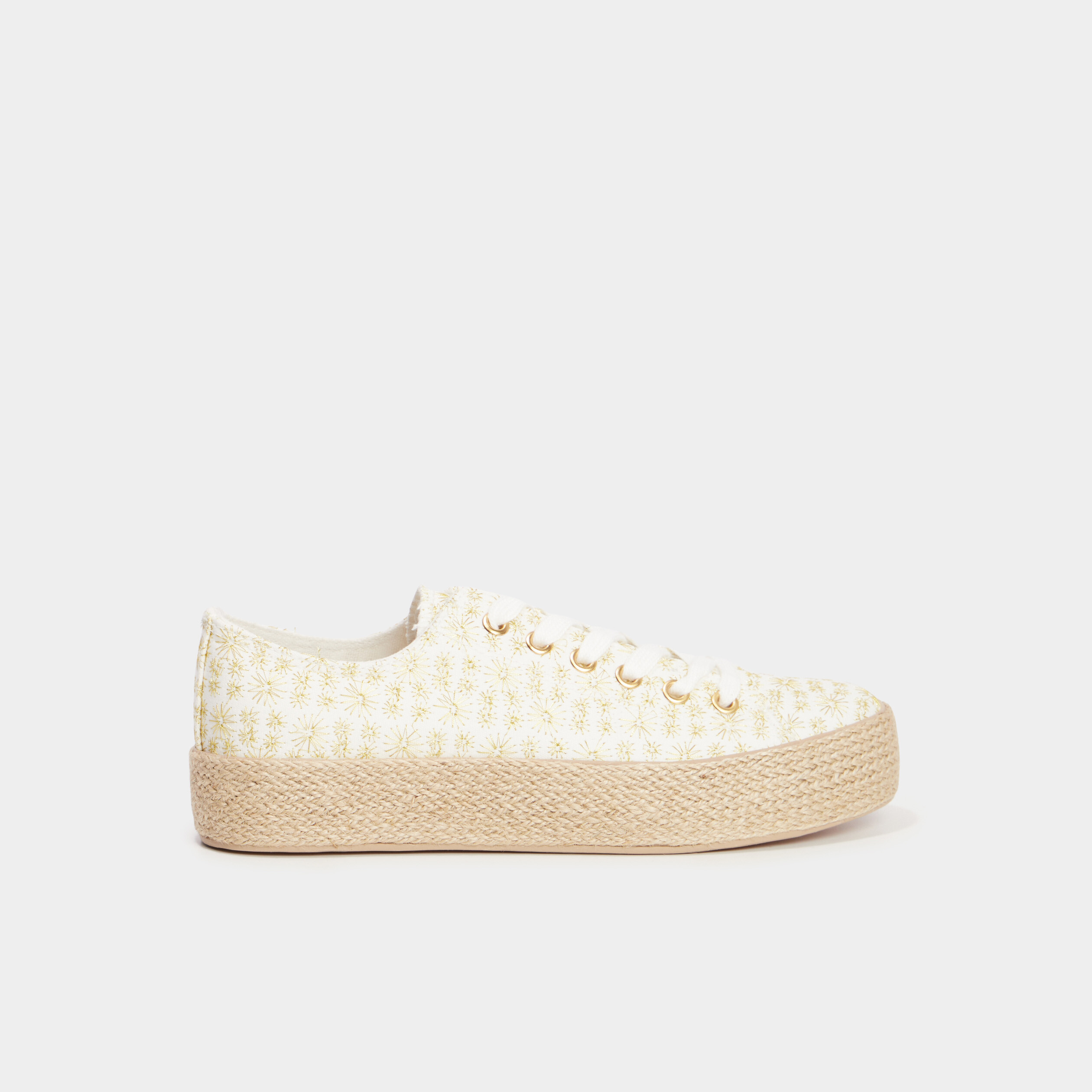 tennis basses semelles en corde blanc femme Tennis basses semelles en corde blanc femme