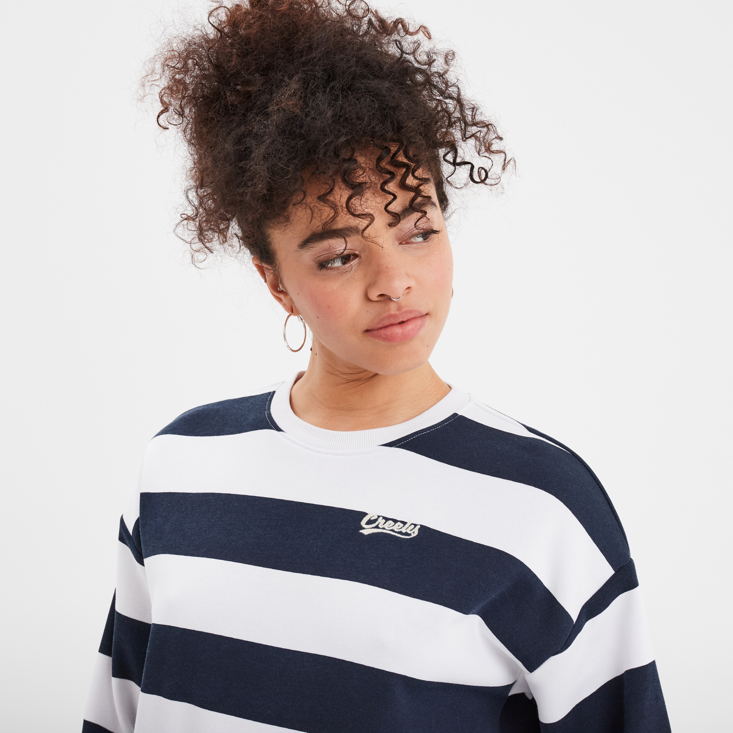 sweat court manches longues creeks bleu marine femme Sweat court manches longues Creeks bleu marine femme