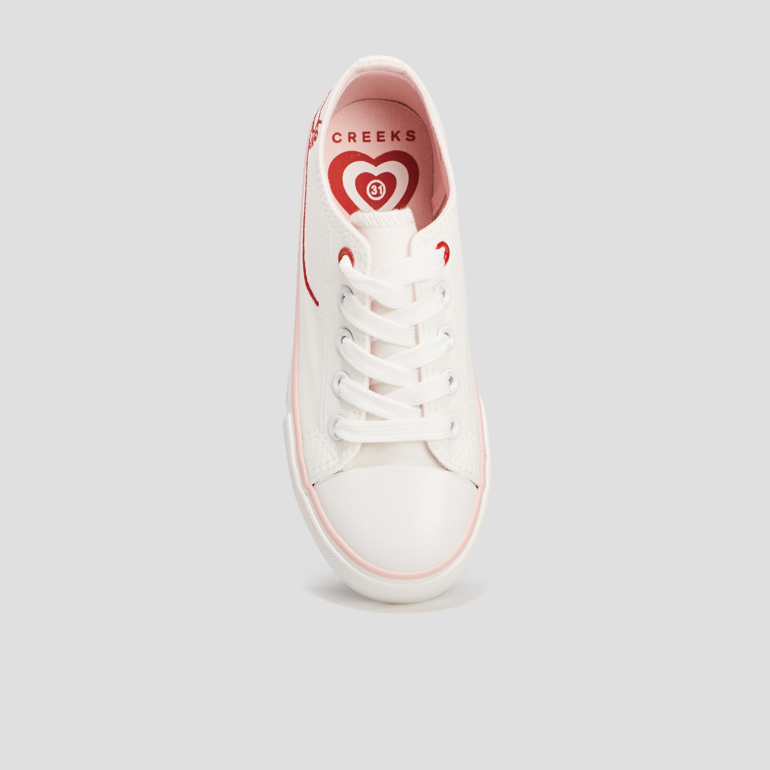 tennis a lacets en toile creeks blanc fille Tennis à lacets en toile Creeks blanc fille