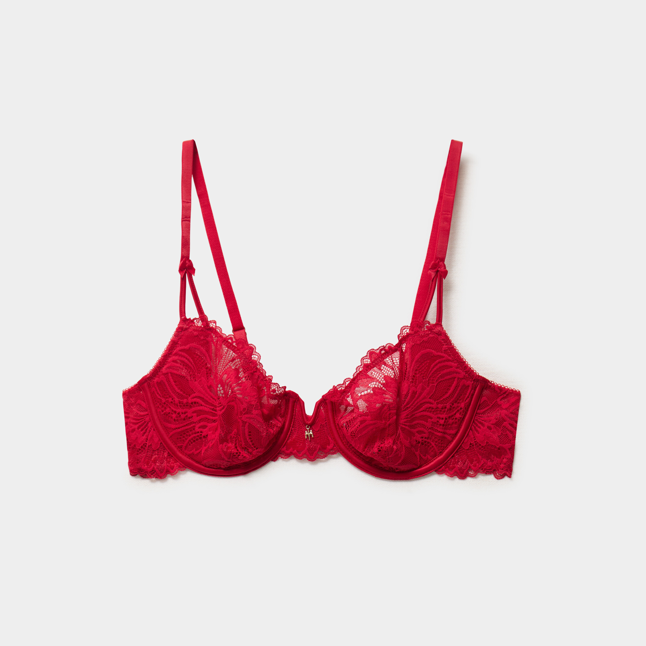 Soutien-gorge embo&icirc;tant dentelle rouge femme