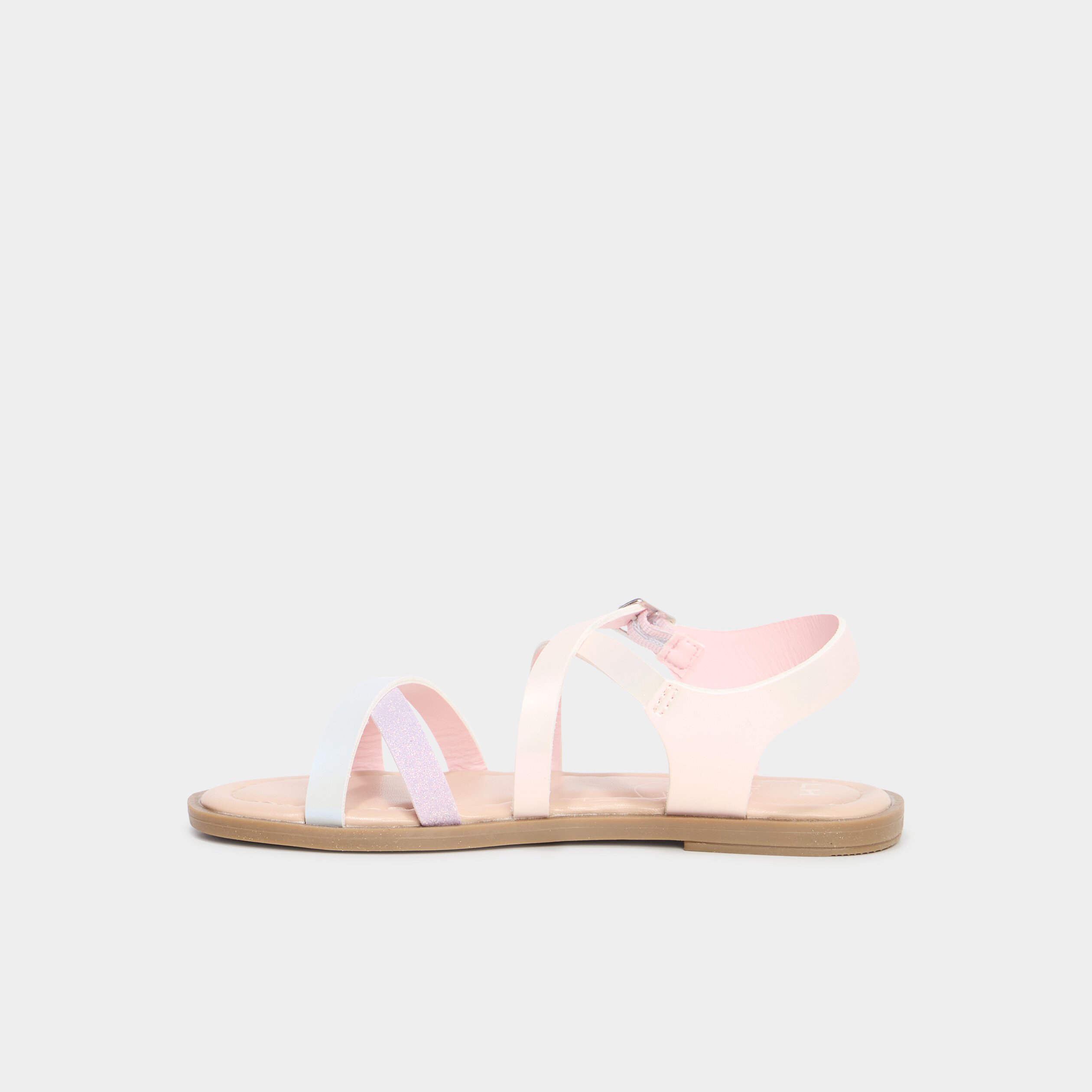 sandales a brides croisees rose fille Sandales à brides croisées rose fille