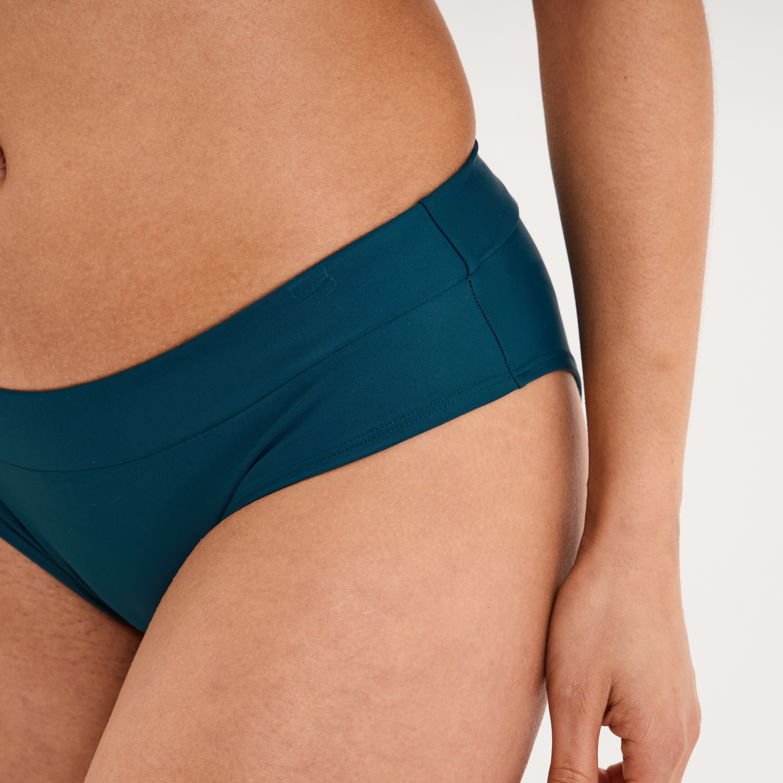 Bas de maillot de bain shorty bleu p&eacute;trole femme