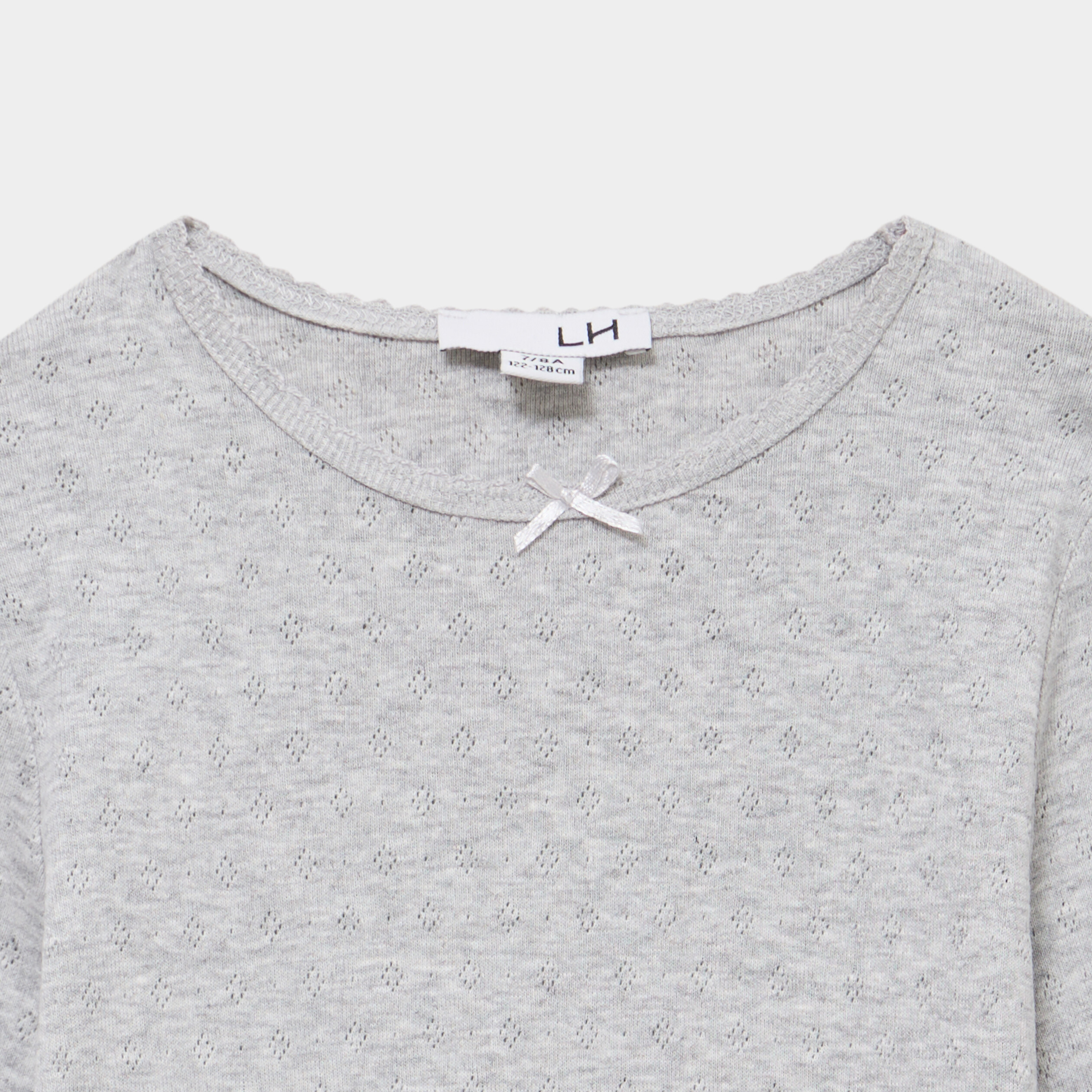 Lot 2 t-shirts coton manches courtes gris clair fille