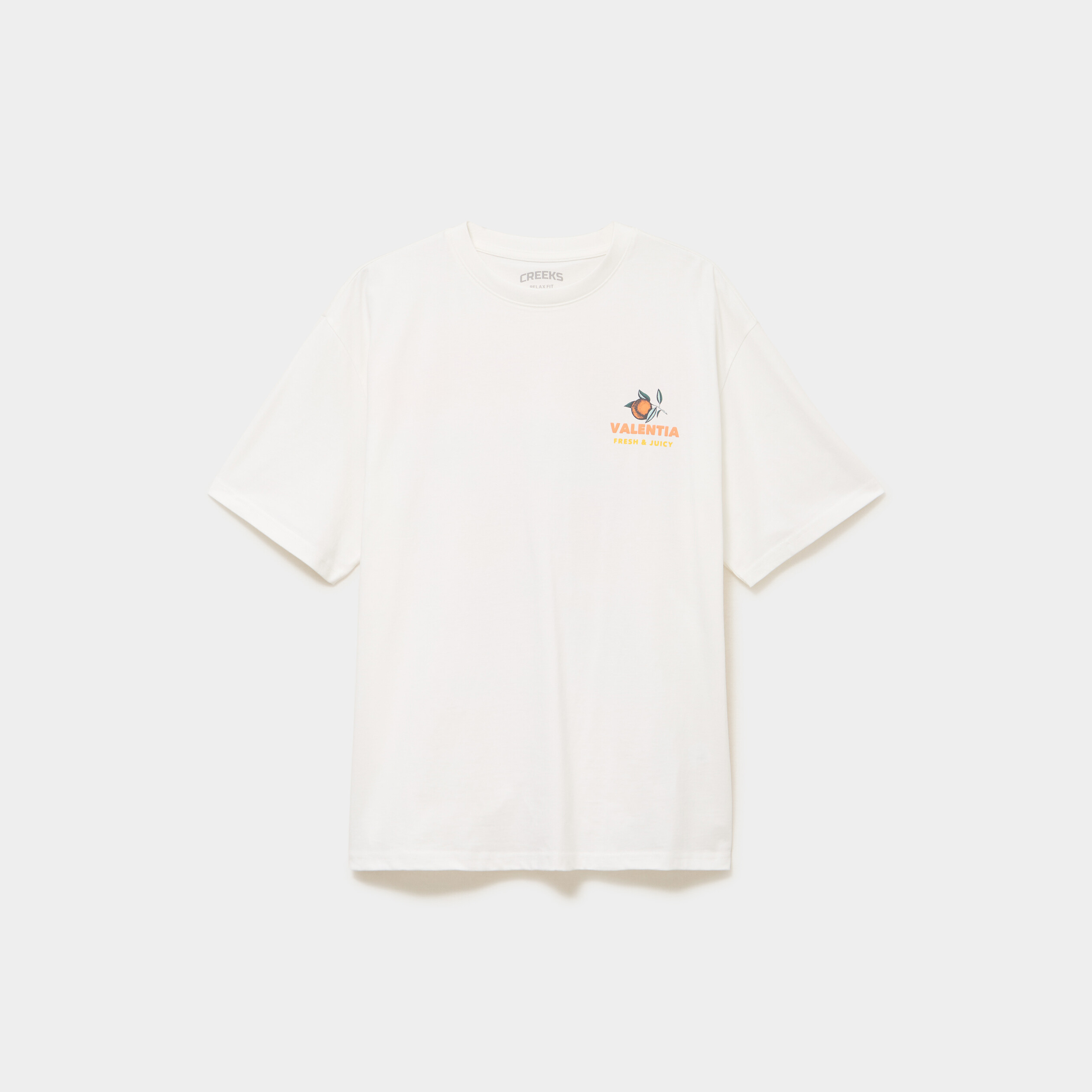 T-shirt relax manches courtes coton blanc homme