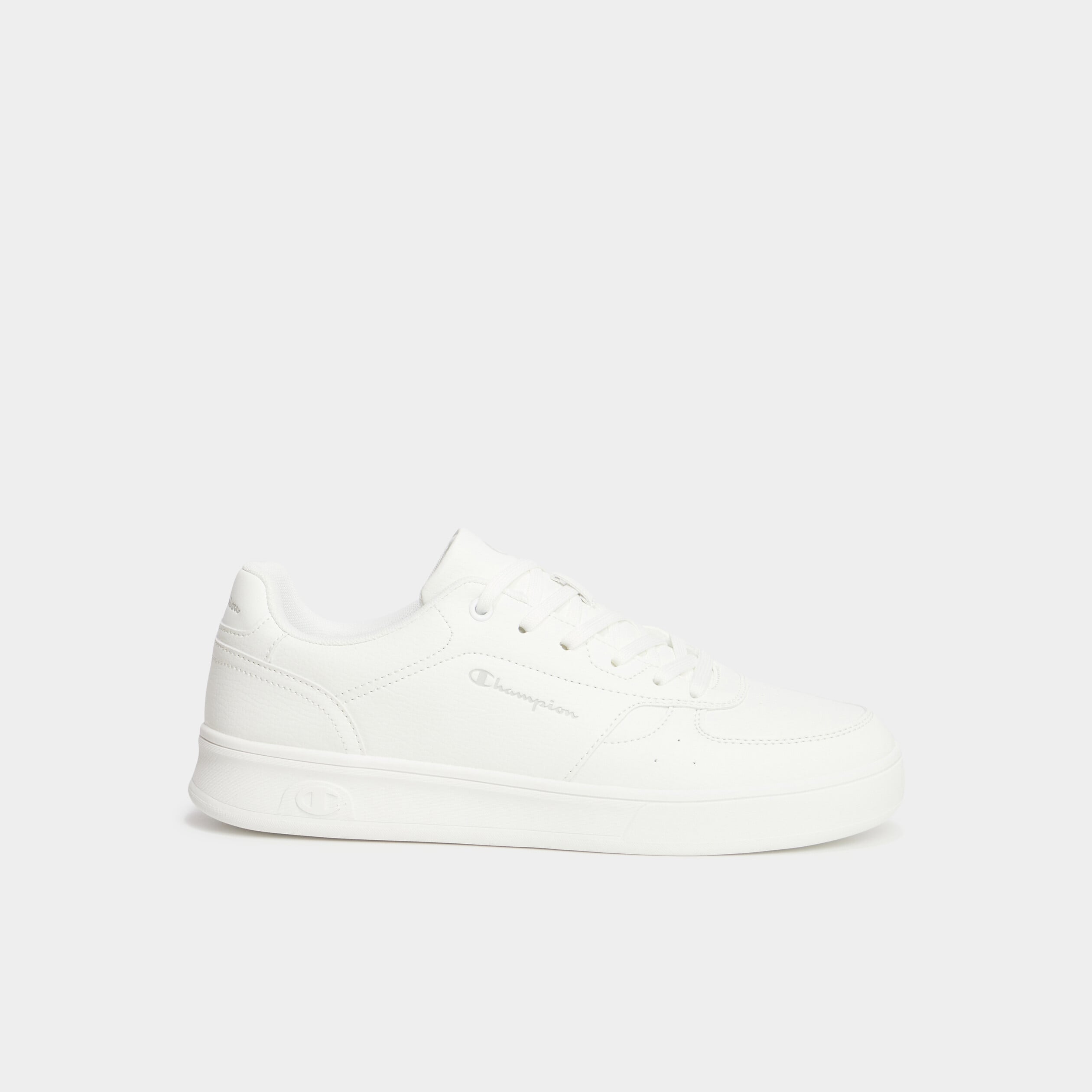 Tennis basses &agrave; lacets Champion Newman blanc homme
