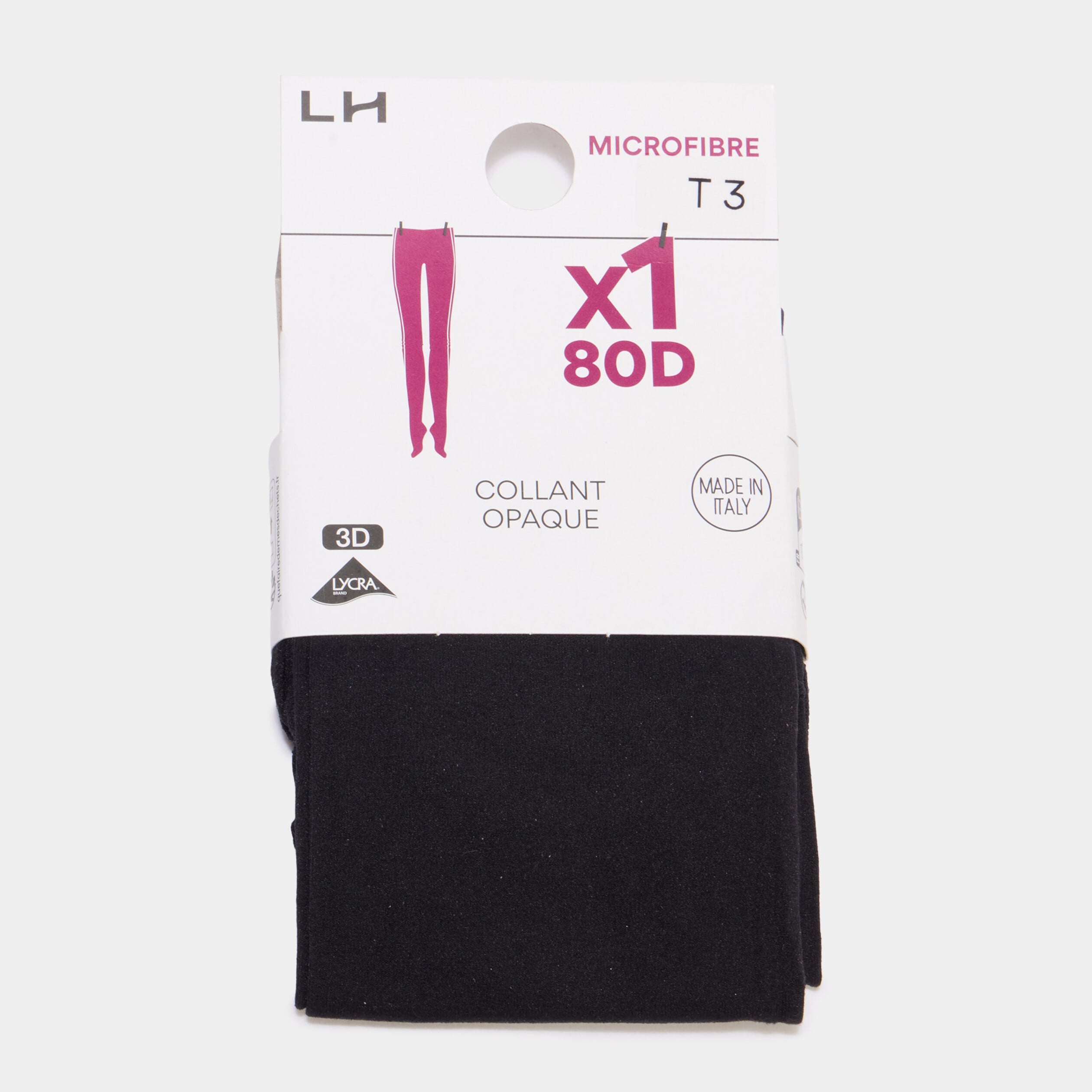 Collants opaques 80 deniers noir femme
