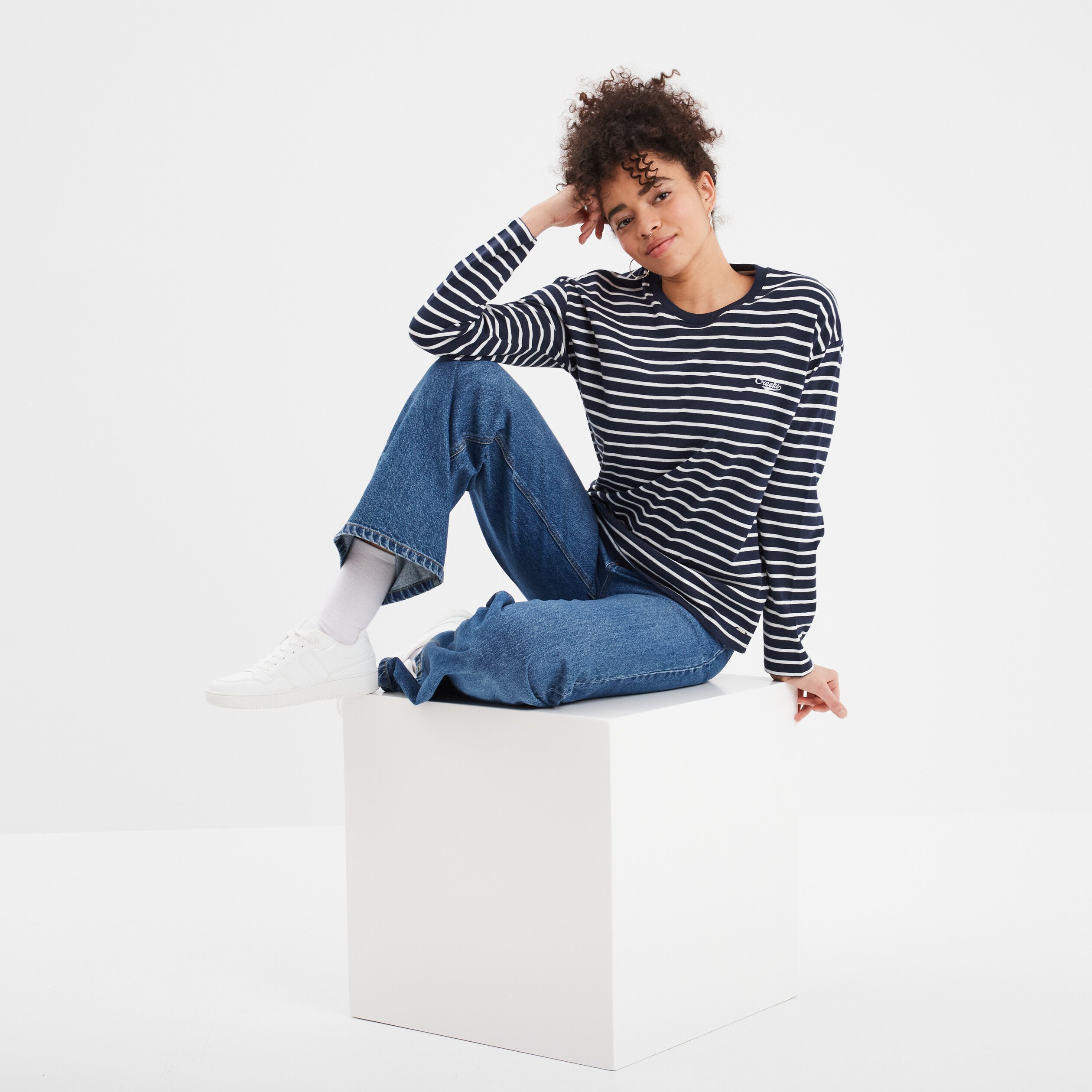 t shirt manches longues creeks bleu marine femme T-shirt manches longues Creeks bleu marine femme