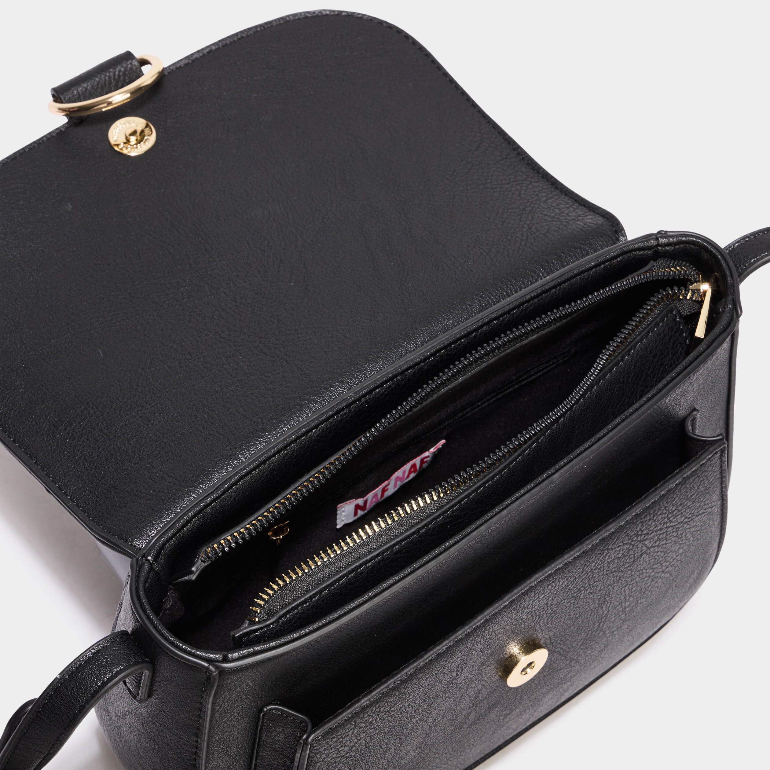 Sac besace en bandouli&egrave;re noir femme