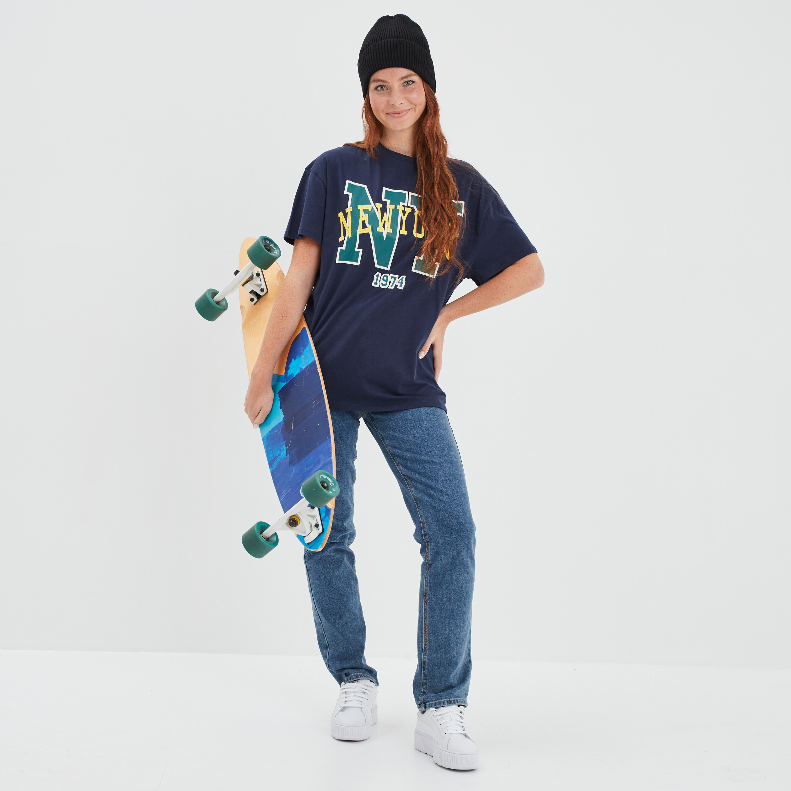 t shirt manches courtes coton bleu marine femme T-shirt manches courtes coton bleu marine femme