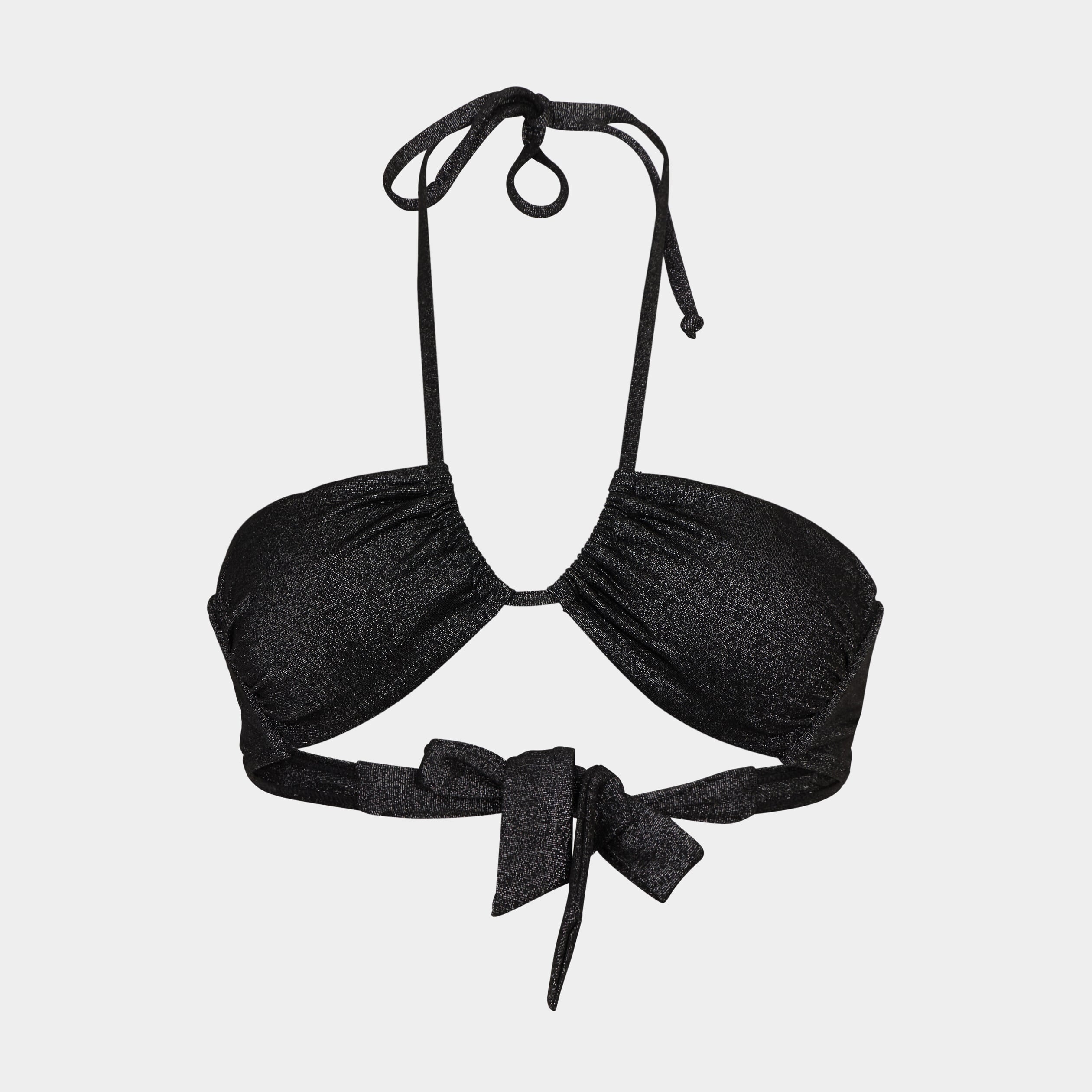 Haut de maillot de bain bandeau noir femme