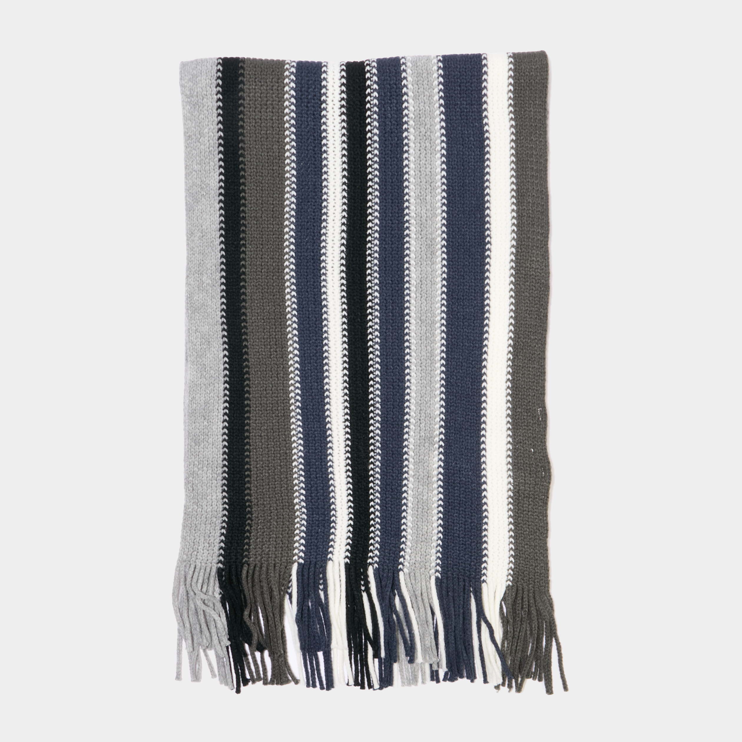 Écharpe à franges multicolore homme