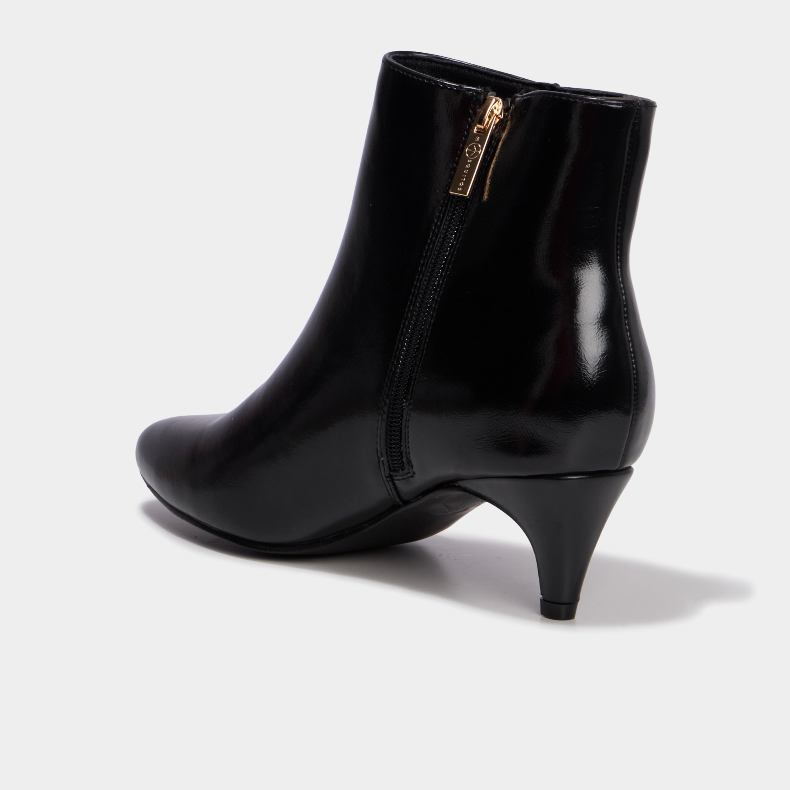 Boots vernies kitten heels noir femme