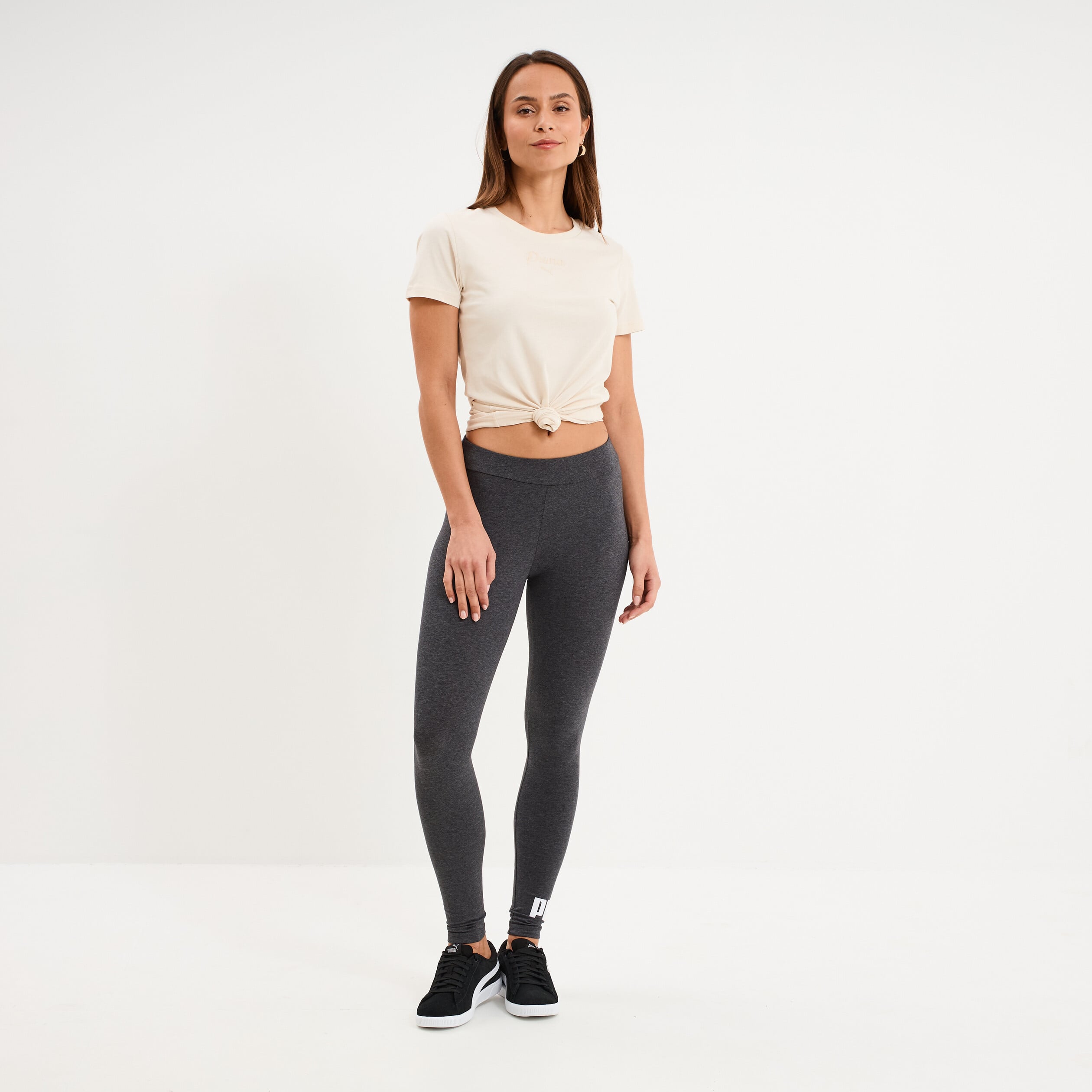 Legging de sport taille haute Puma gris argent femme