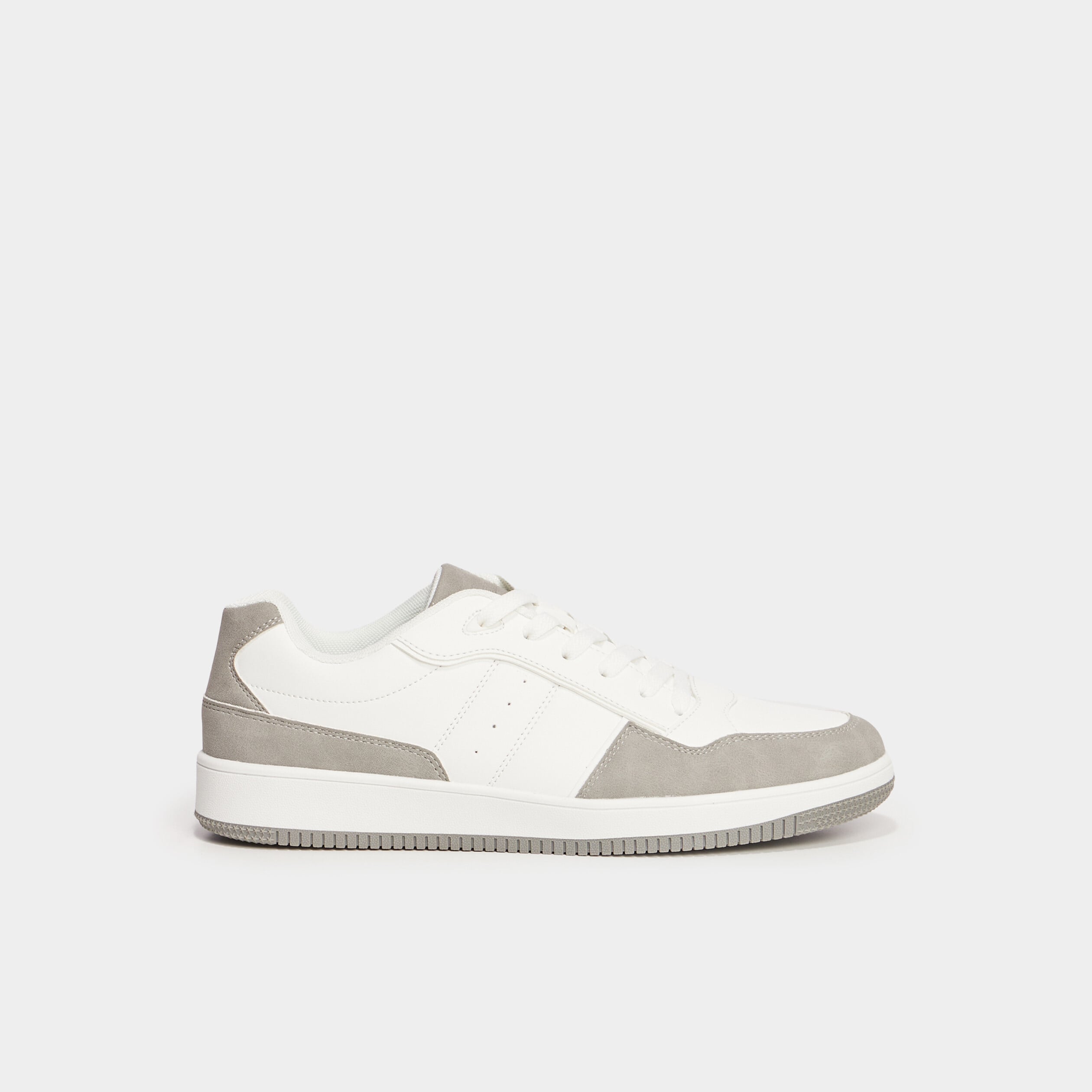 Tennis basses &agrave; lacets gris homme