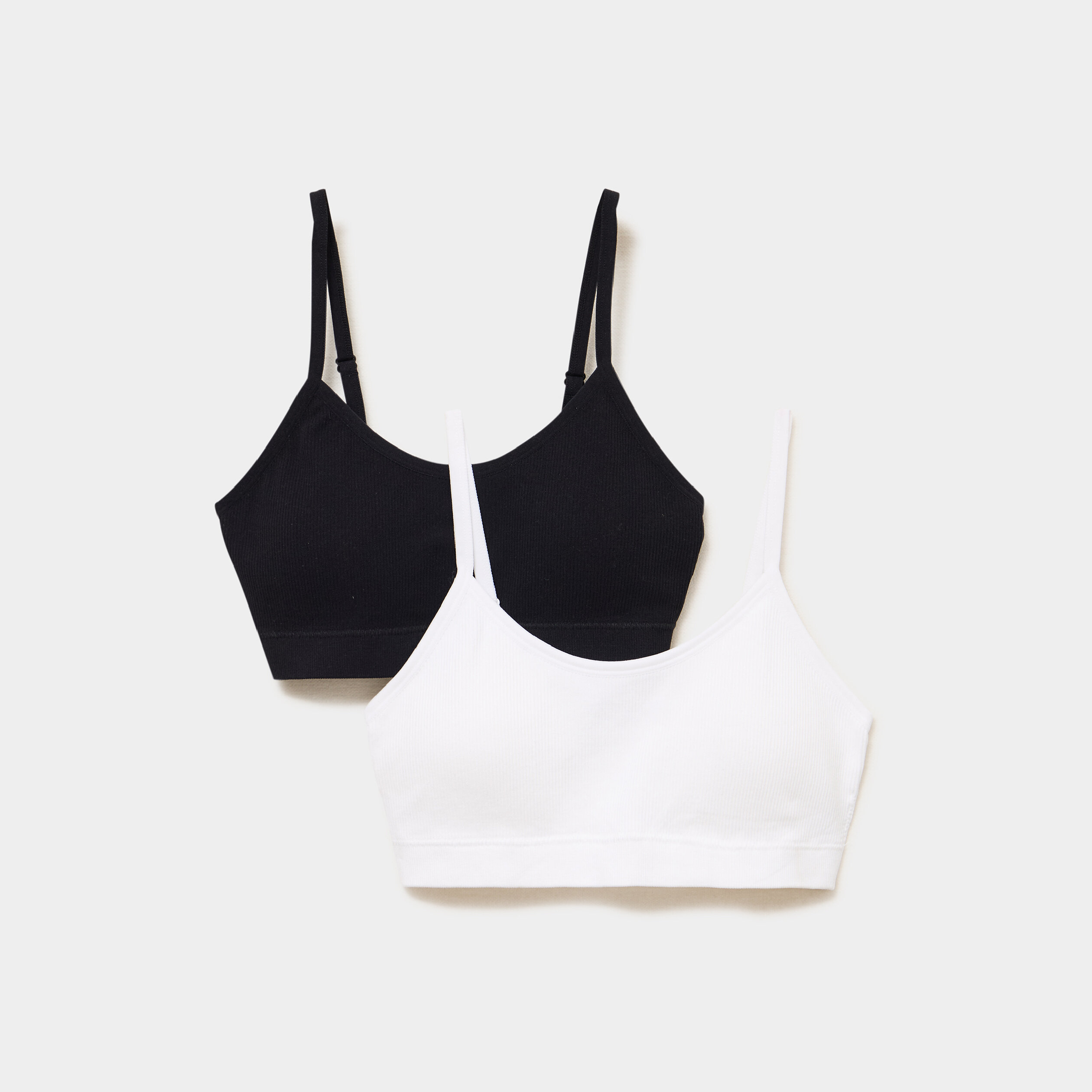 Lot 2 brassi&egrave;res padd&eacute;es sans couture noir femme