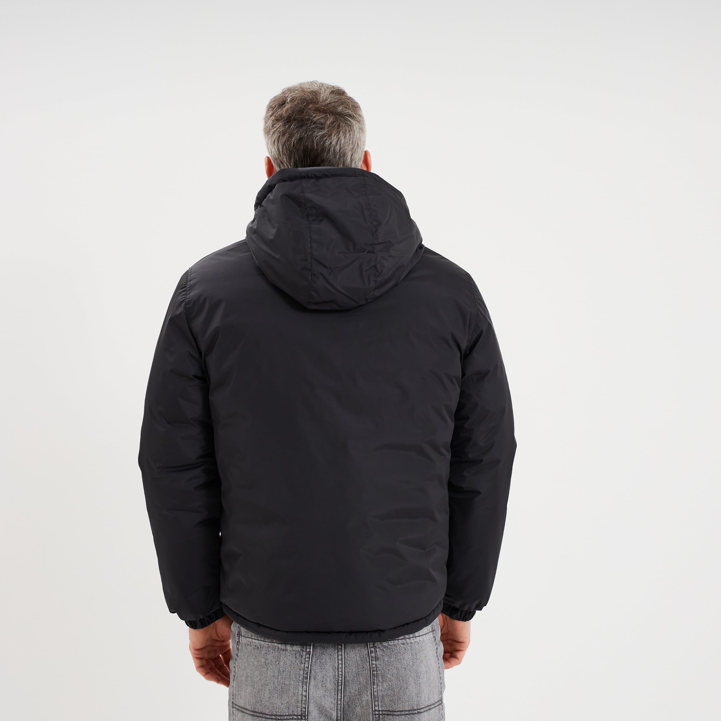 Doudoune zipp&eacute;e r&eacute;versible &agrave; capuche noir homme